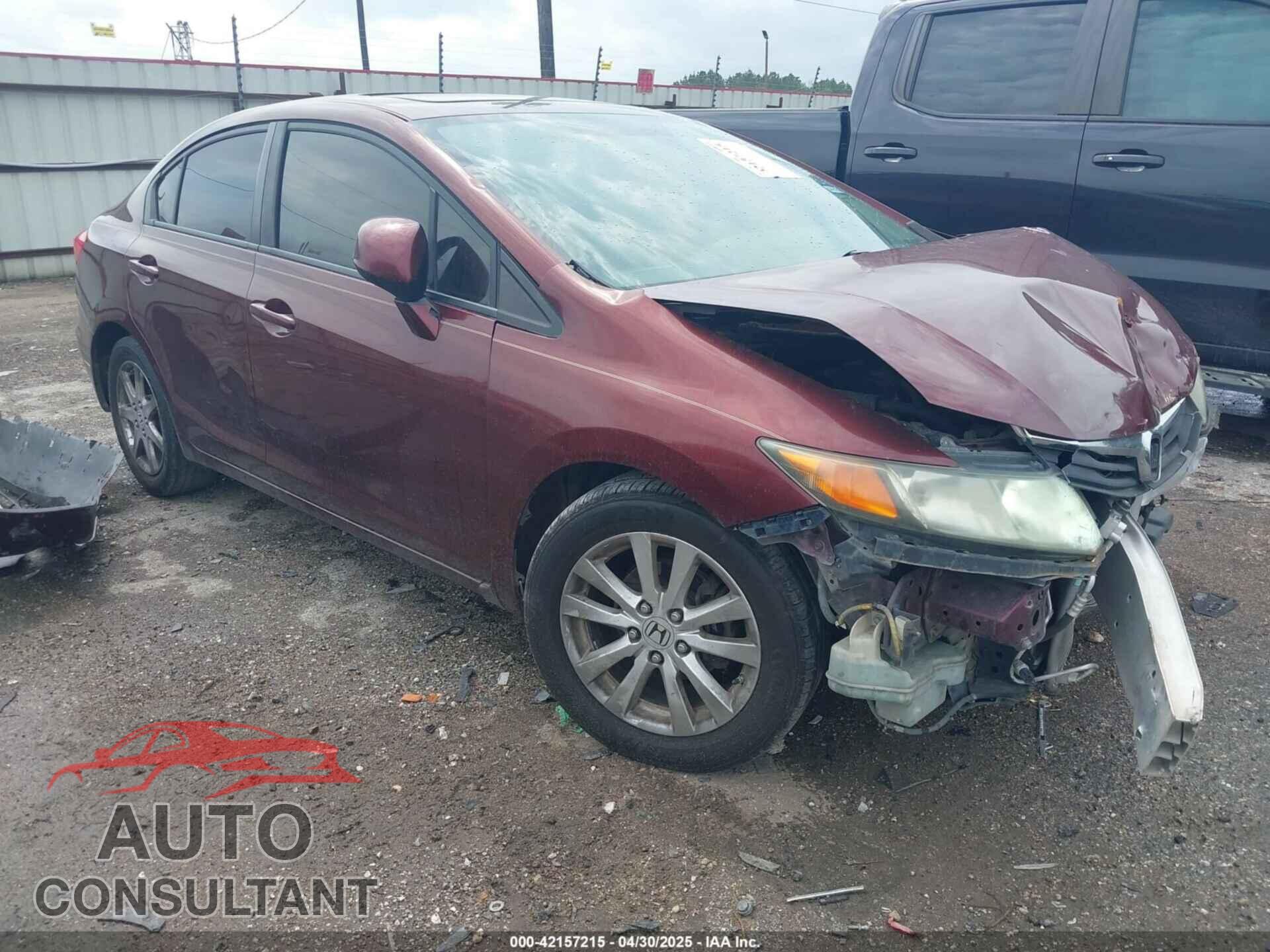 HONDA CIVIC 2012 - 19XFB2F90CE327340