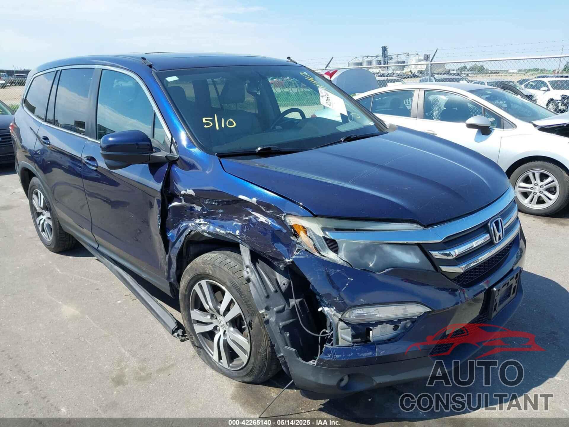 HONDA PILOT 2016 - 5FNYF6H78GB039341