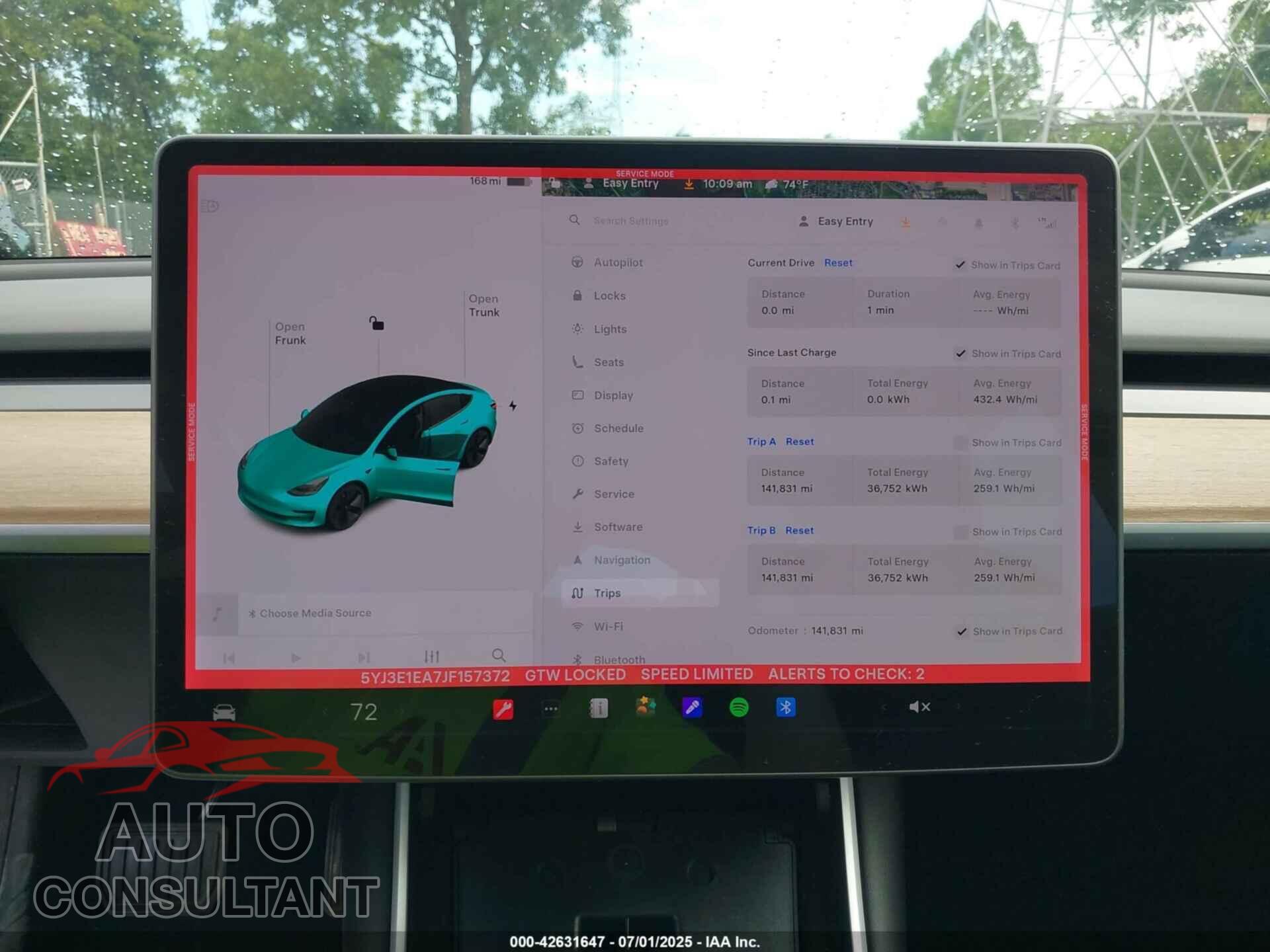 TESLA MODEL 3 2018 - 5YJ3E1EA7JF157372