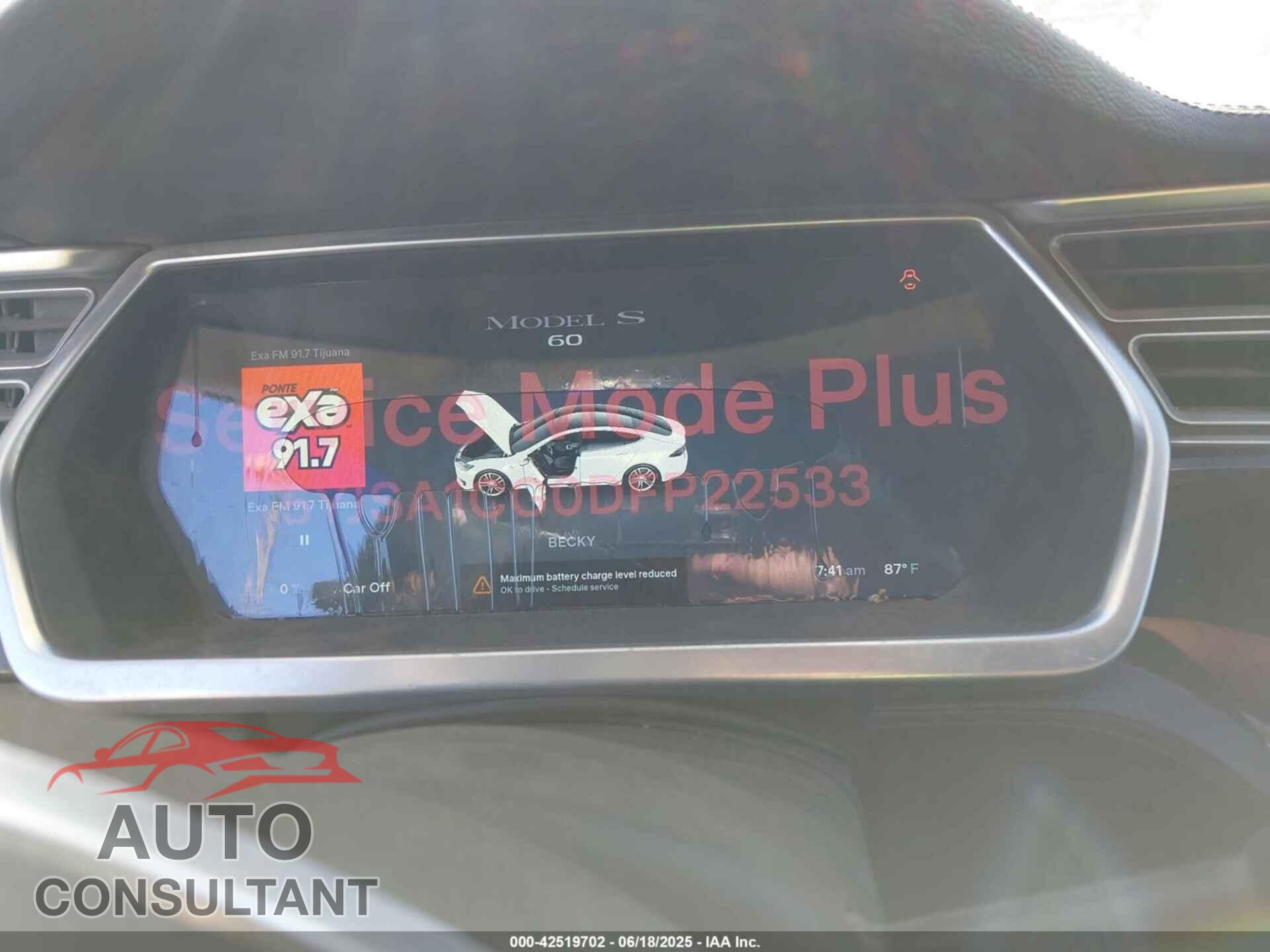 TESLA MODEL S 2013 - 5YJSA1CG0DFP22533