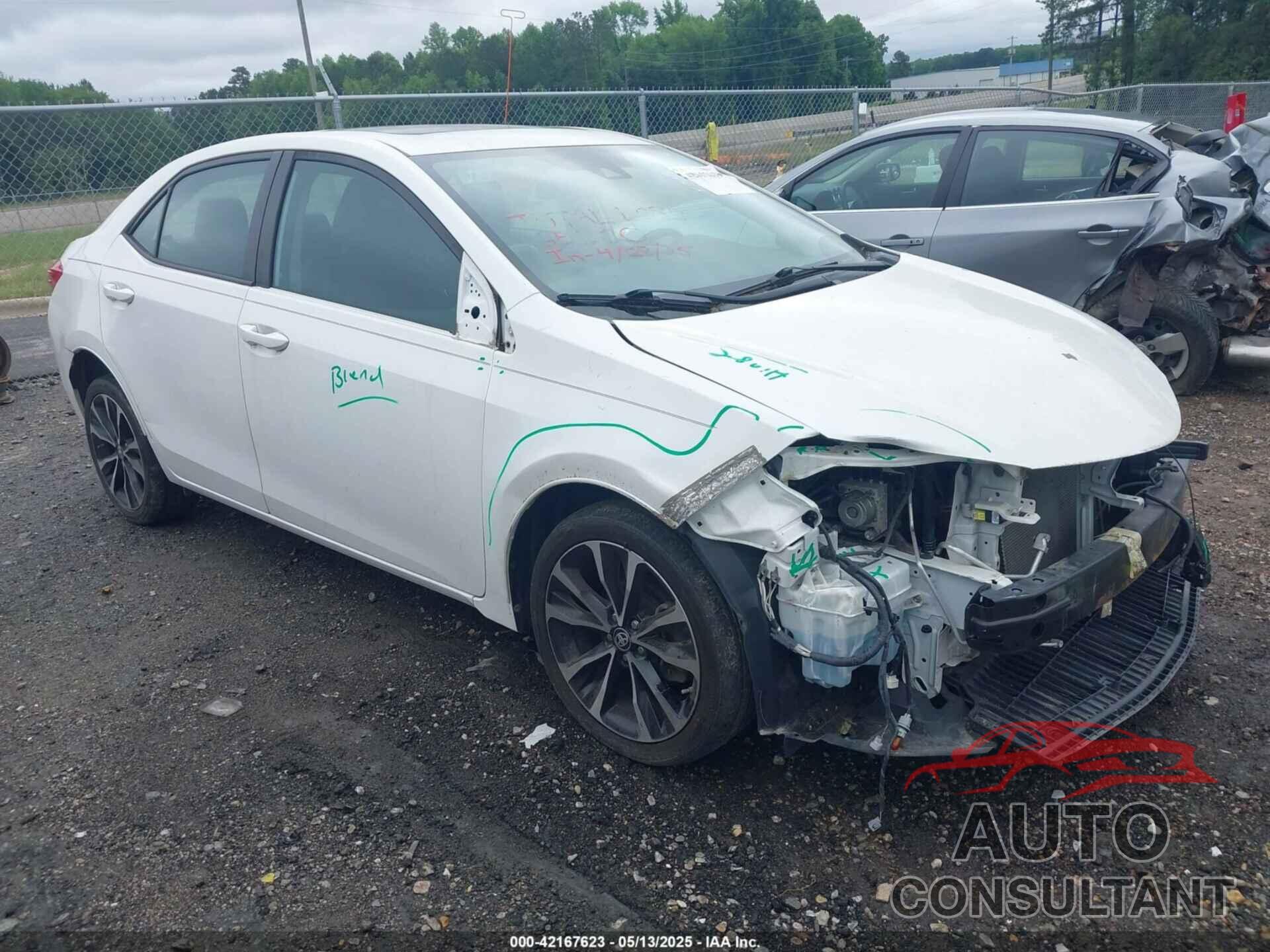 TOYOTA COROLLA 2017 - 2T1BURHE6HC842599