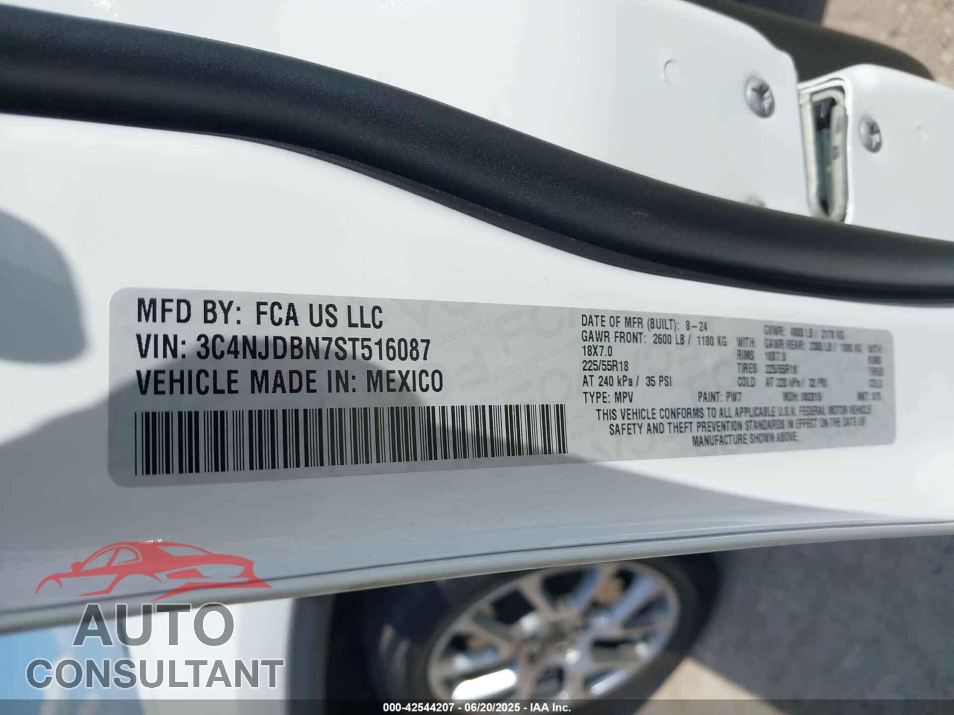 JEEP COMPASS 2025 - 3C4NJDBN7ST516087