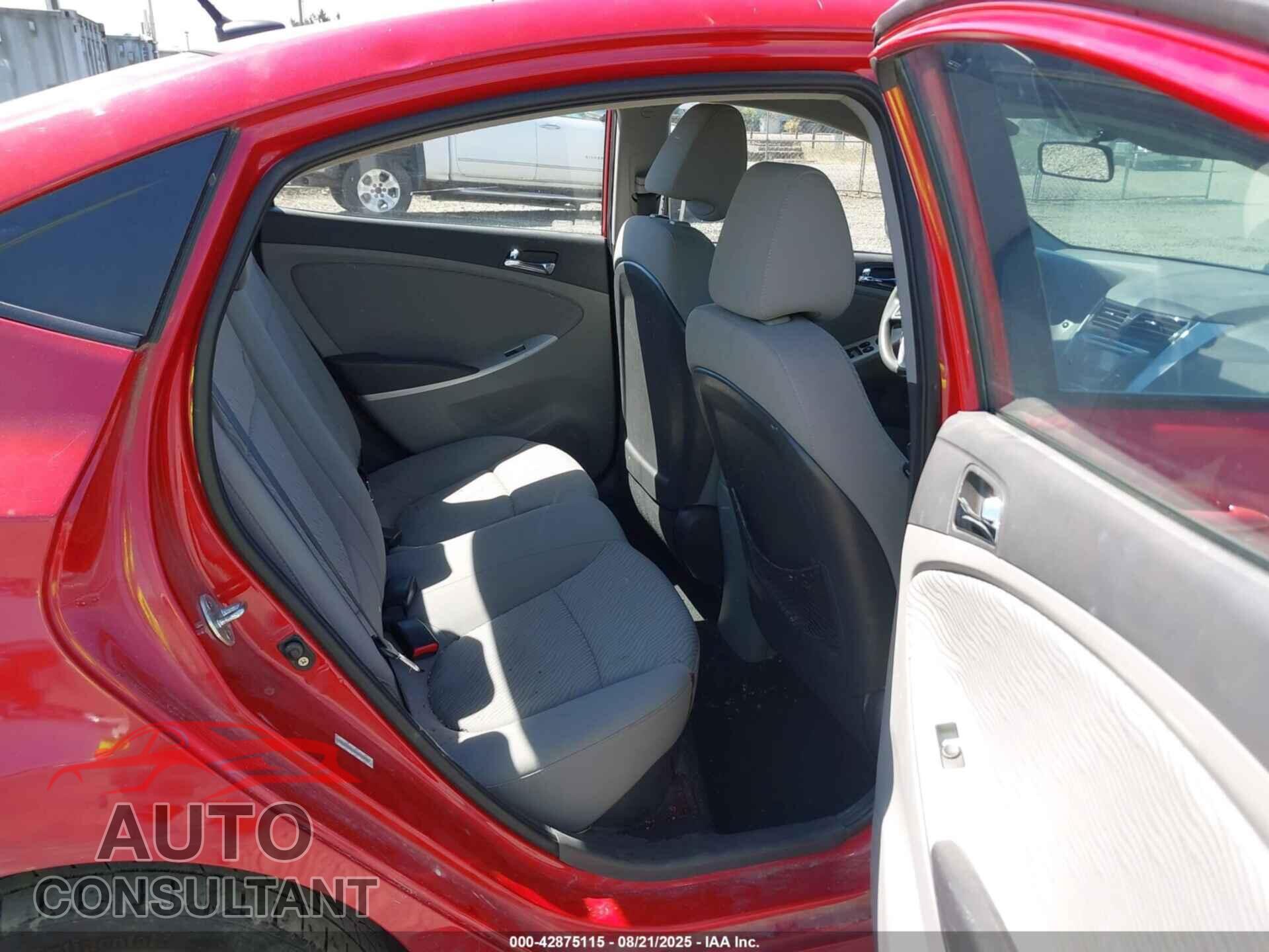 HYUNDAI ACCENT 2012 - KMHCU4AE5CU211609