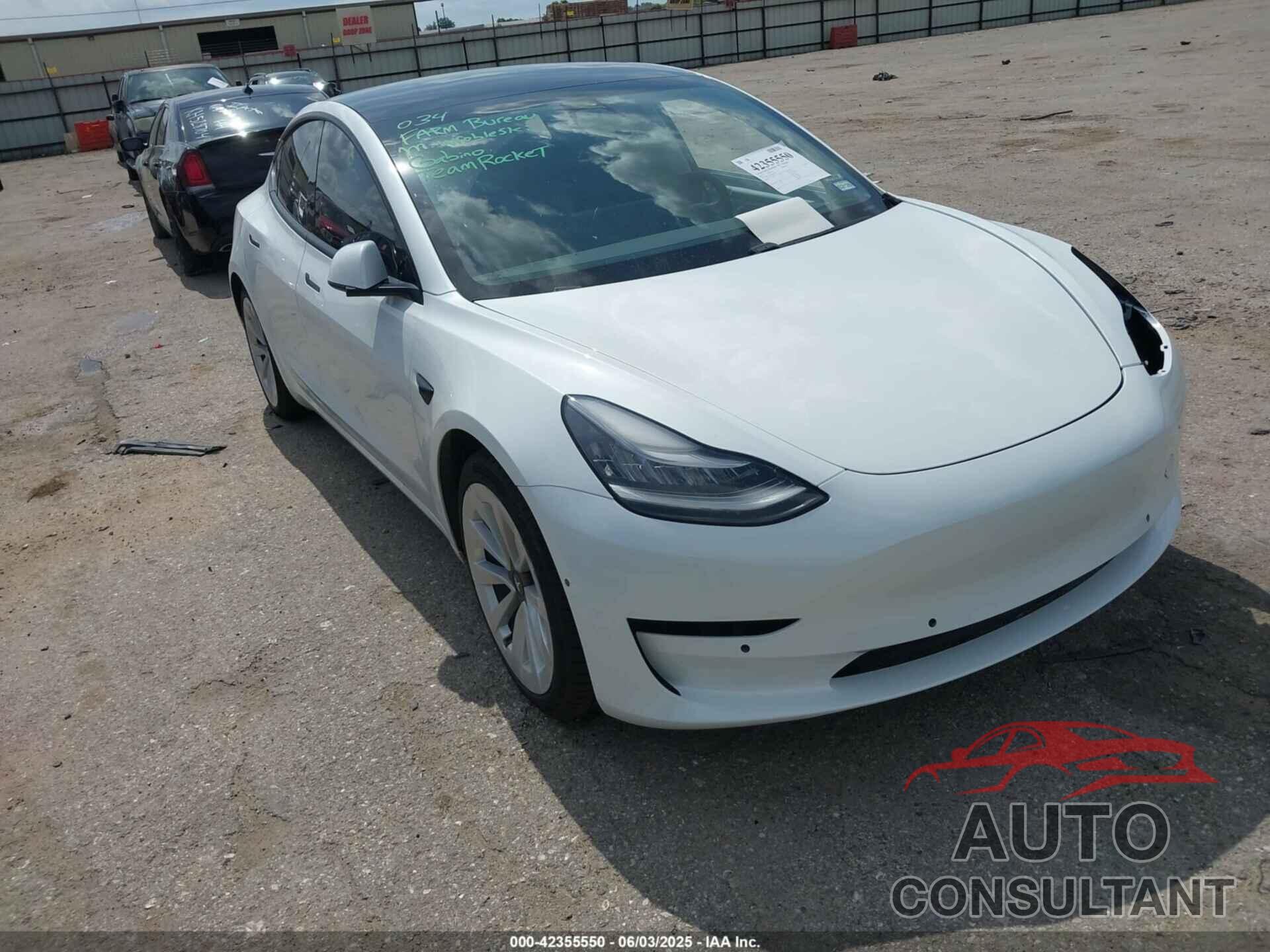 TESLA MODEL 3 2021 - 5YJ3E1EB4MF850459