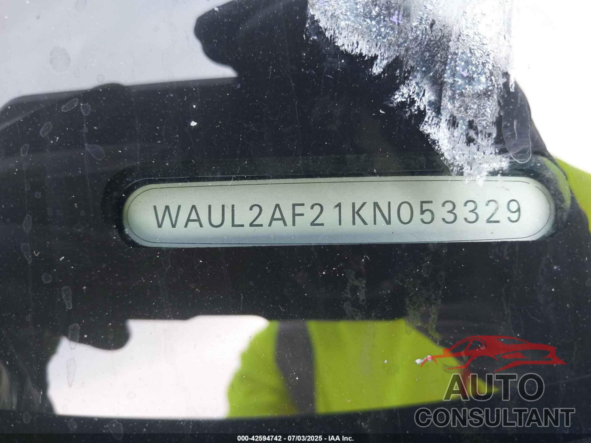 AUDI A6 2019 - WAUL2AF21KN053329