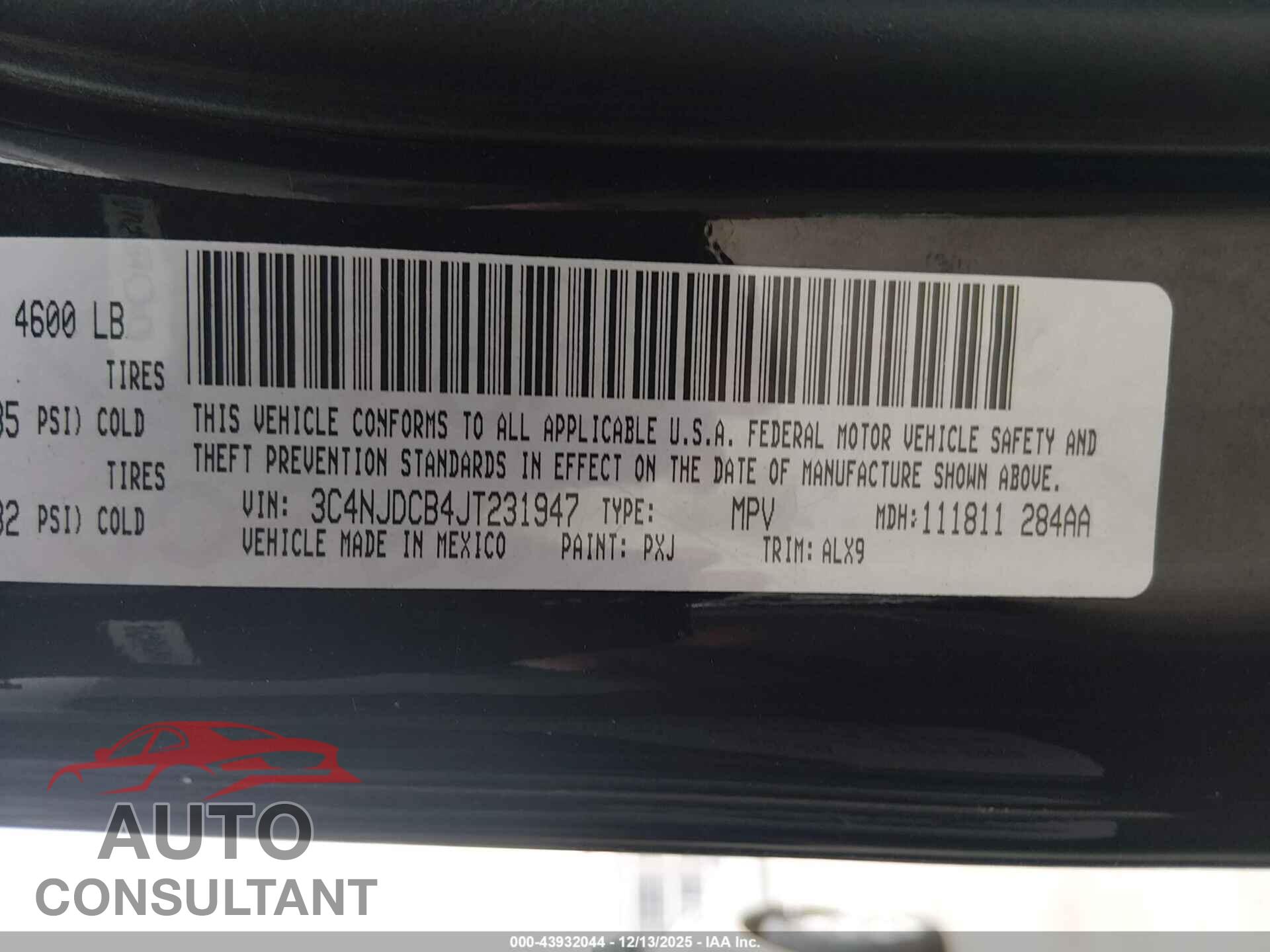 JEEP COMPASS 2018 - 3C4NJDCB4JT231947