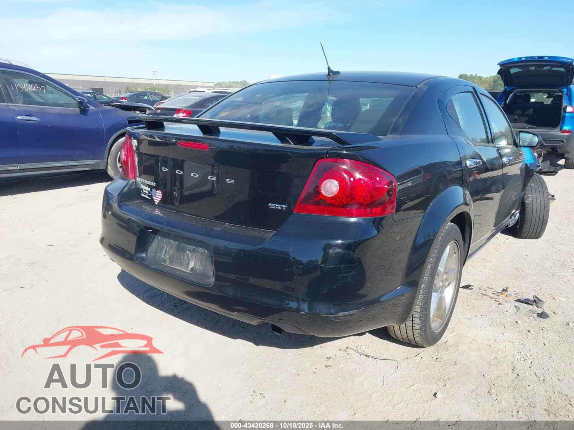 DODGE AVENGER 2013 - 1C3CDZCB5DN684480
