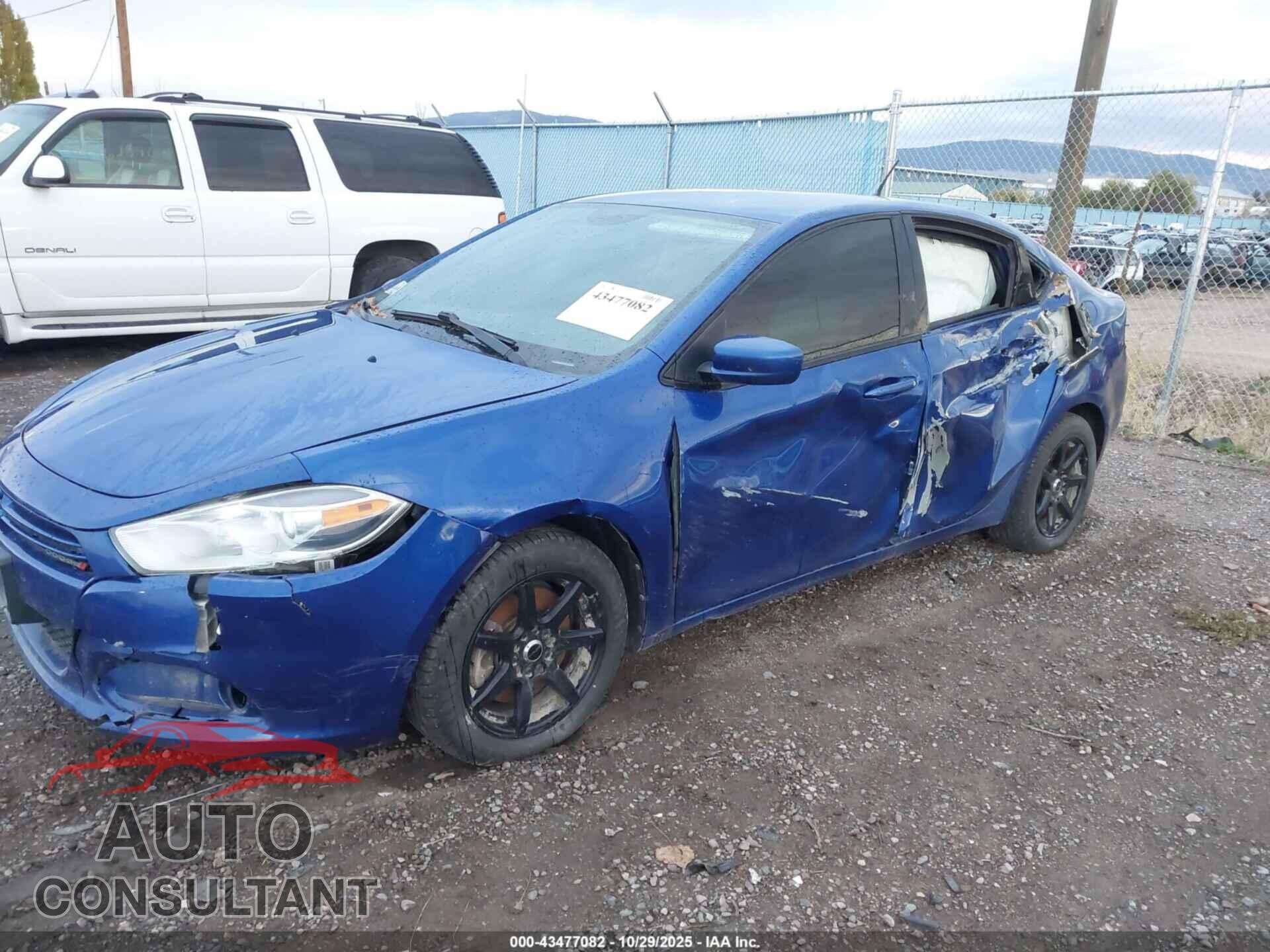 DODGE DART 2013 - 1C3CDFBA5DD186129