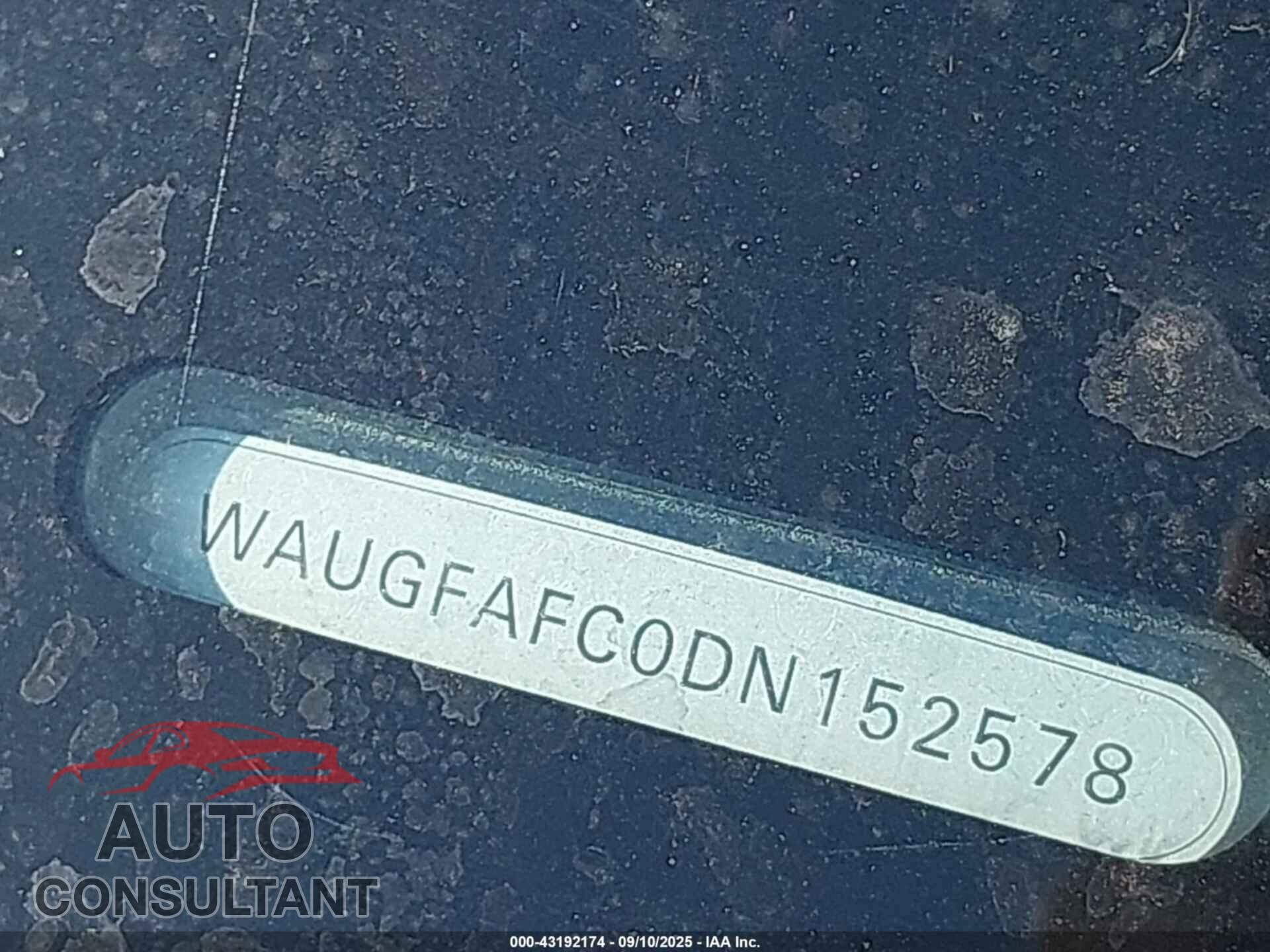 AUDI A6 2013 - WAUGFAFC0DN152578