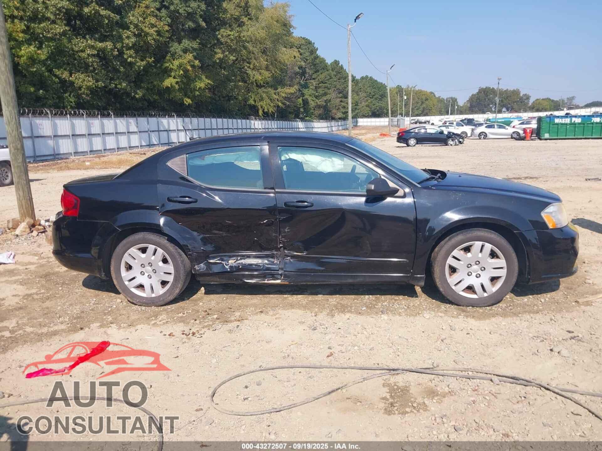 DODGE AVENGER 2012 - 1C3CDZAB1CN323801