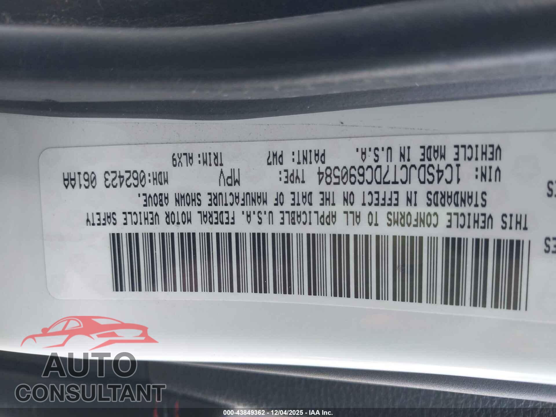 DODGE DURANGO 2013 - 1C4SDJCT7DC690584