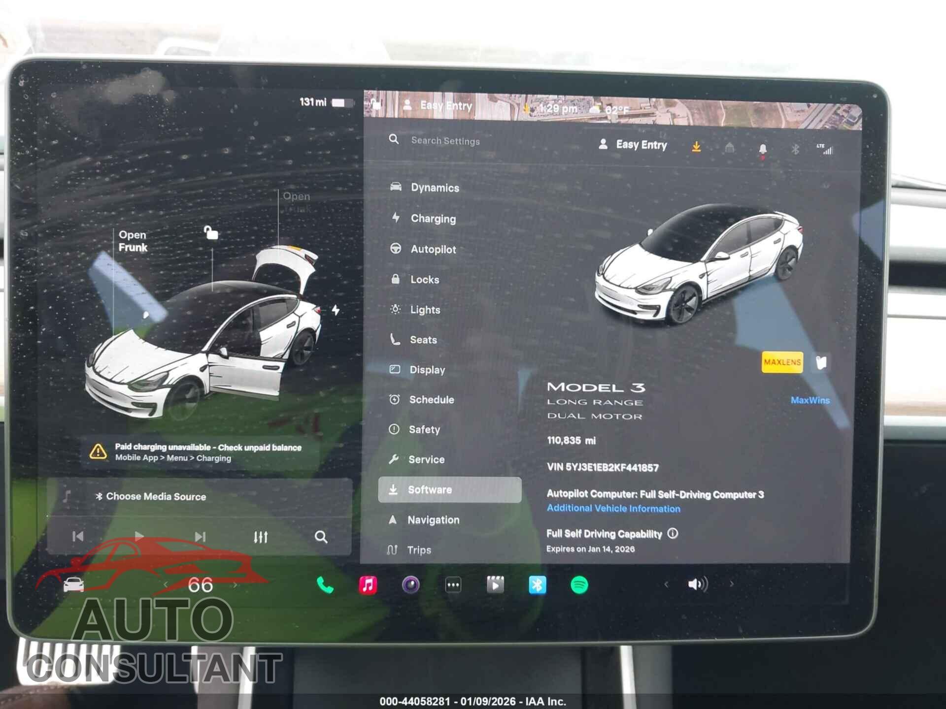 TESLA MODEL 3 2019 - 5YJ3E1EB2KF441857