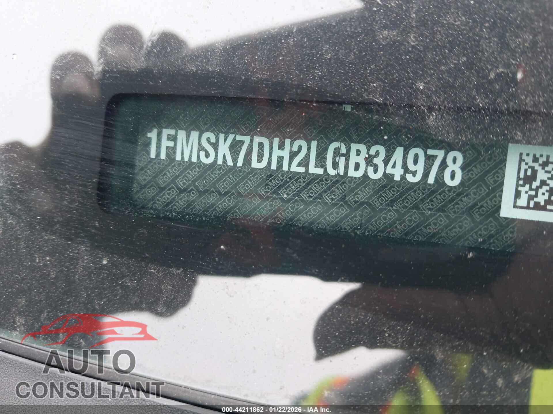 FORD EXPLORER 2020 - 1FMSK7DH2LGB34978