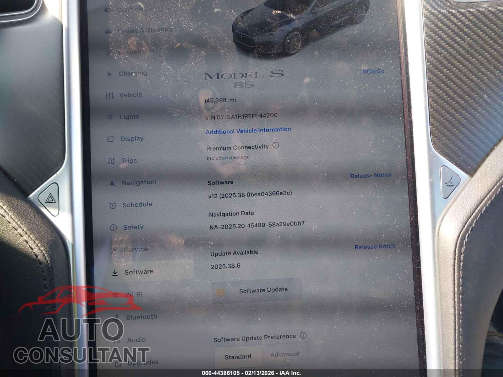 TESLA MODEL S 2014 - 5YJSA1H19EFP44200