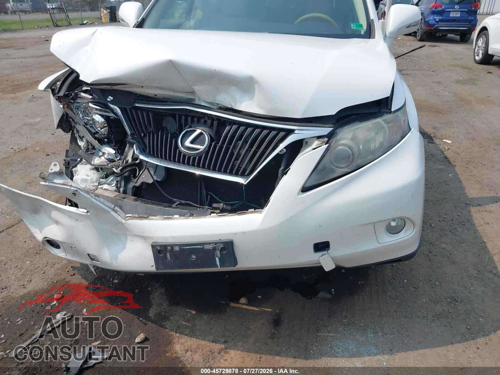 LEXUS RX 350 2011 - 2T2BK1BA7BC096129