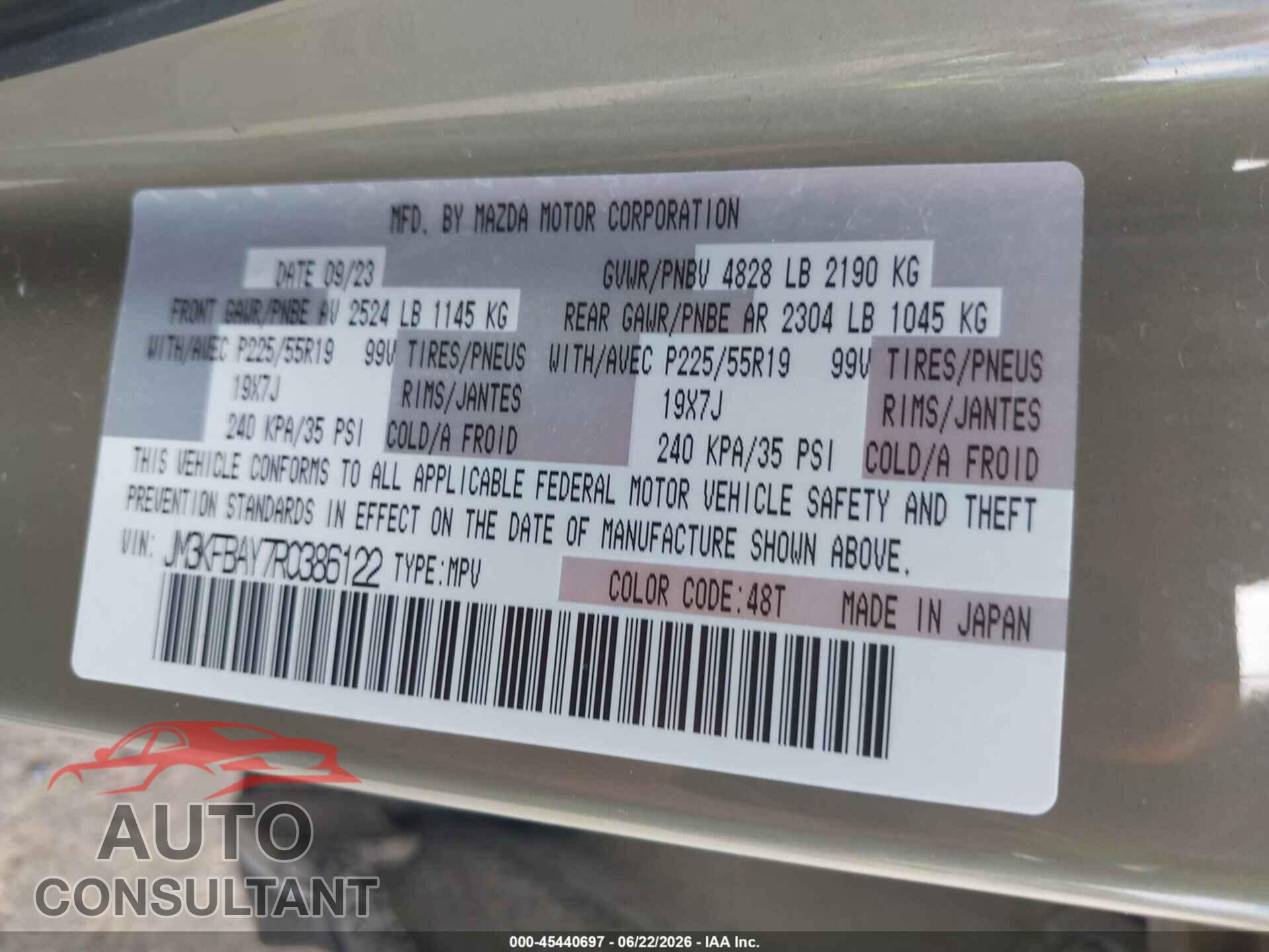 MAZDA CX-5 2024 - JM3KFBAY7R0386122