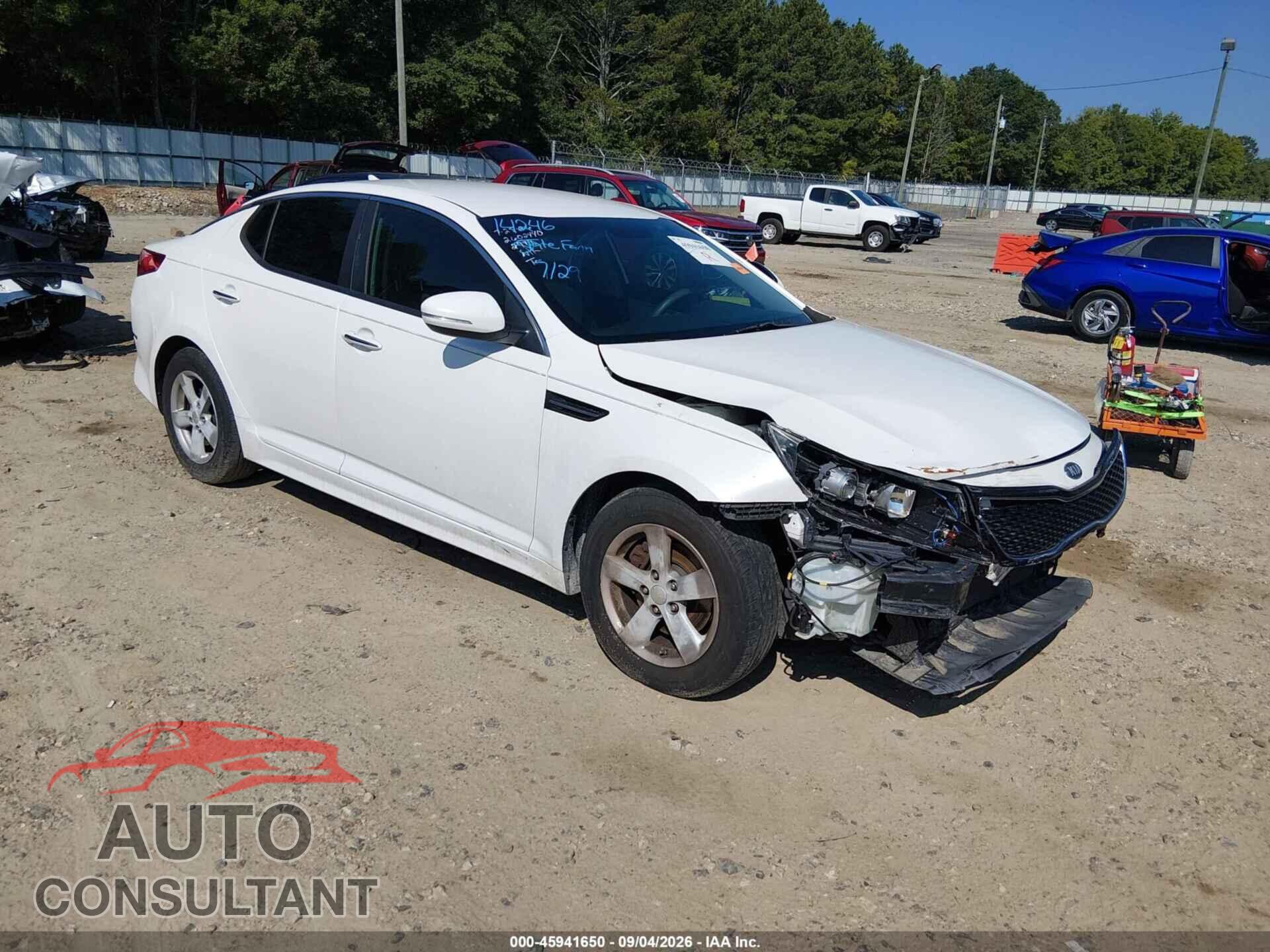 KIA OPTIMA 2014 - KNAGM4A74E5472988