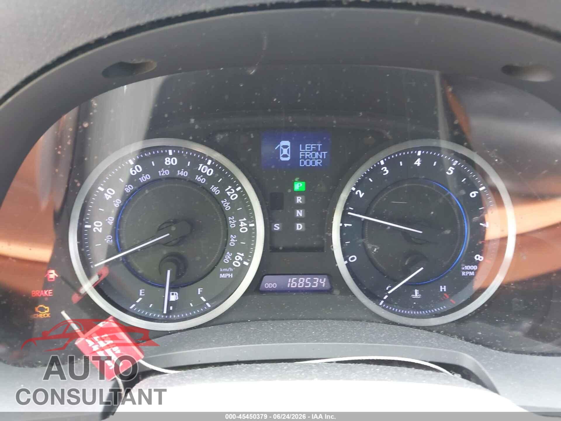 LEXUS IS 250 2013 - JTHBF5C28D5190459