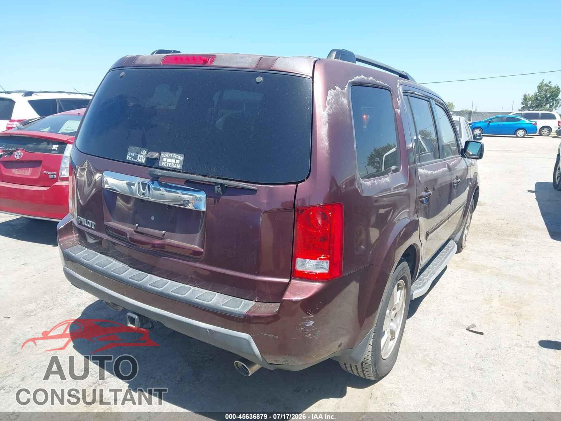 HONDA PILOT 2011 - 5FNYF3H62BB009332