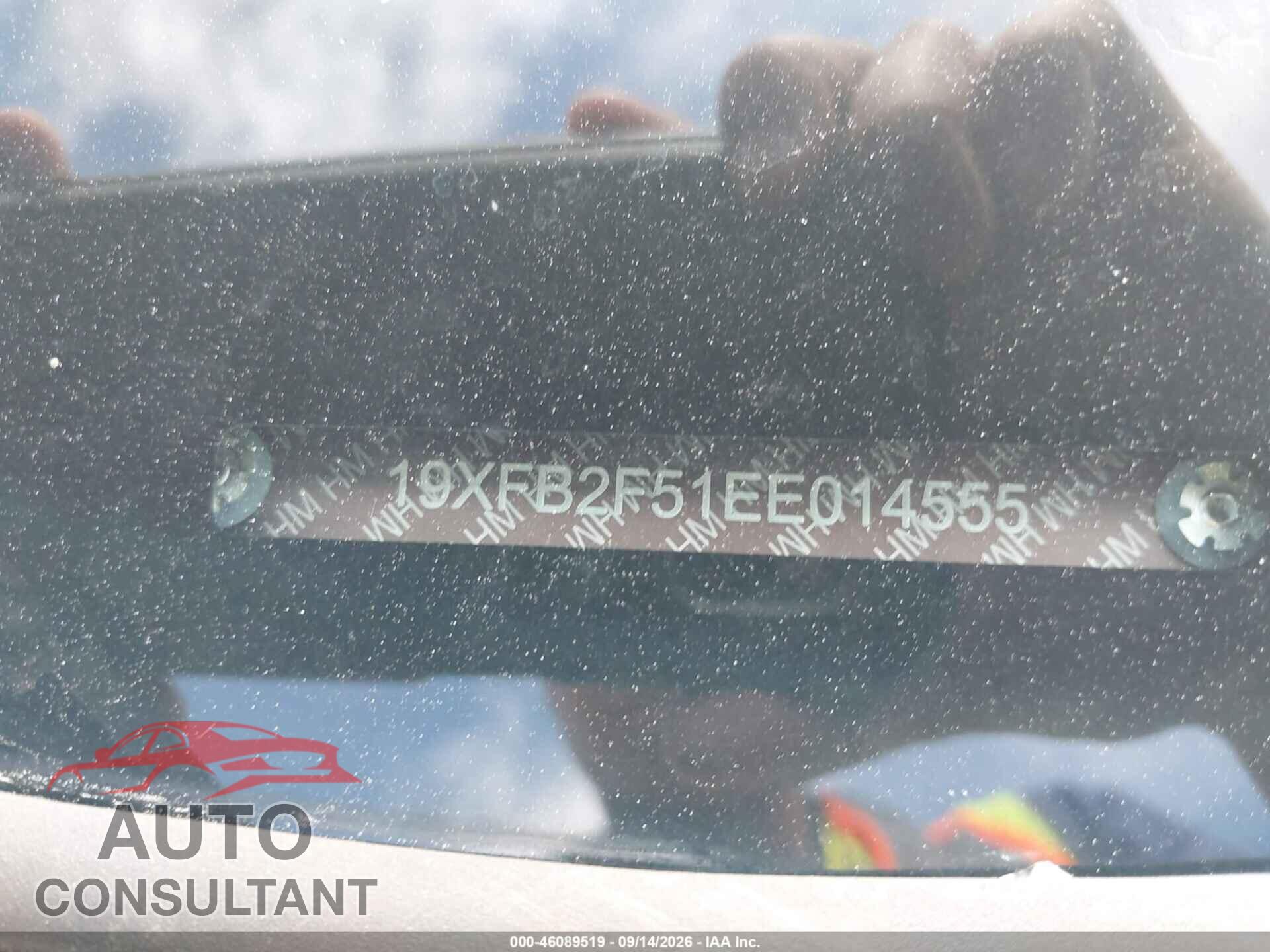 HONDA CIVIC 2014 - 19XFB2F51EE014555