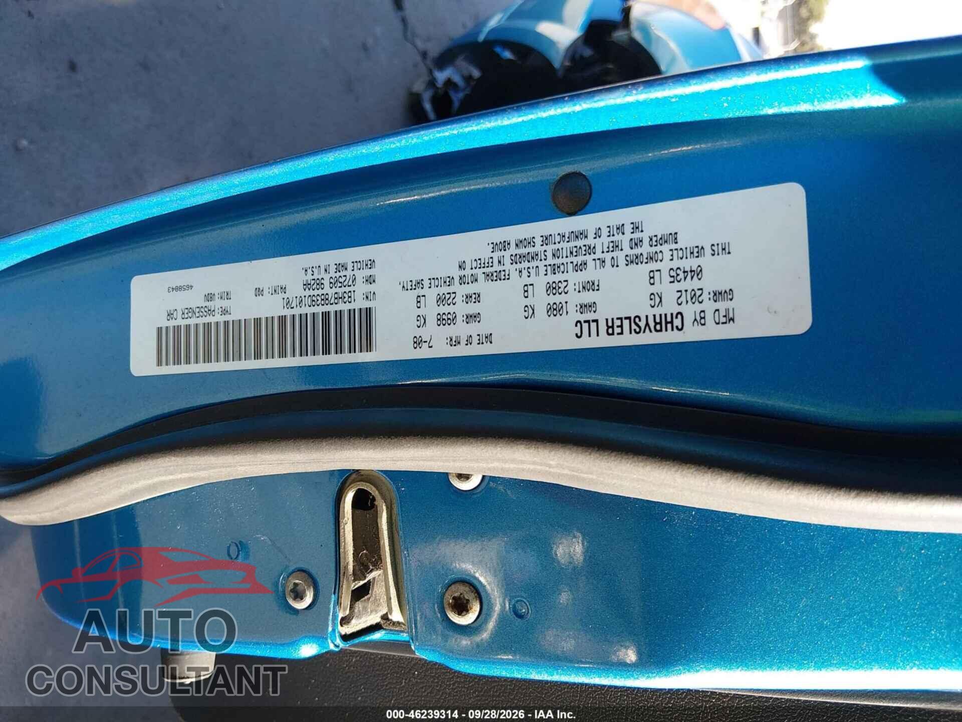 DODGE CALIBER 2009 - 1B3HB78B39D101701
