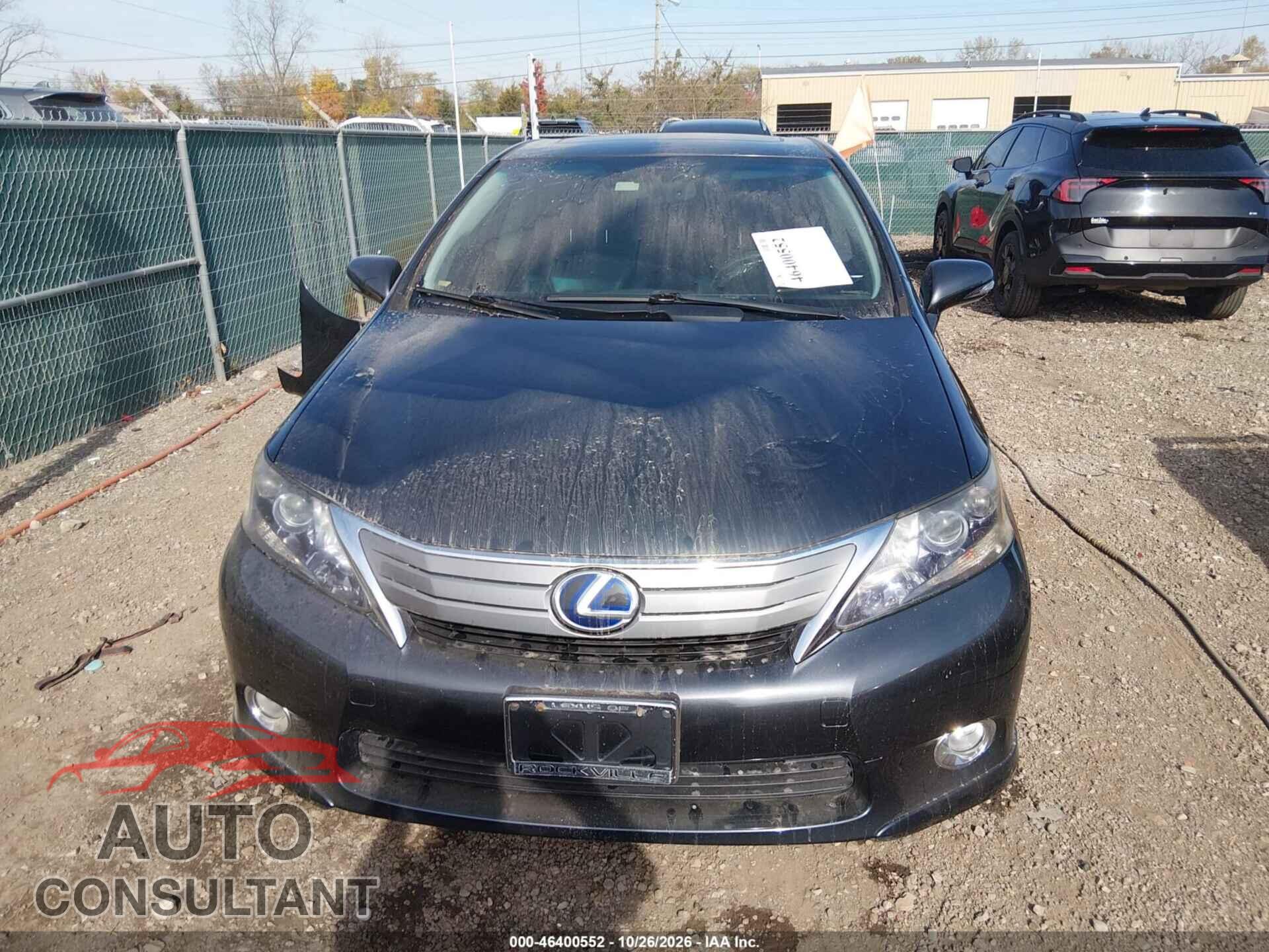 LEXUS HS 250H 2011 - JTHBB1BAXB2046228