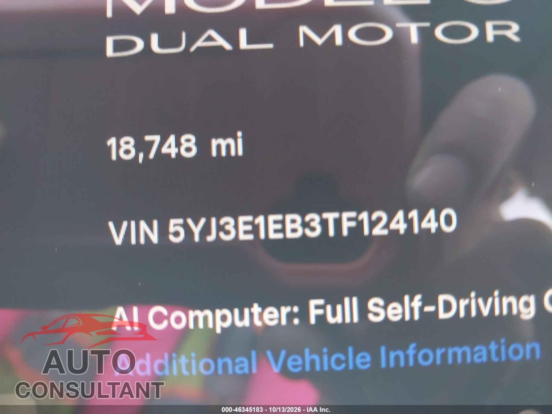 TESLA MODEL 3 2026 - 5YJ3E1EB3TF124140