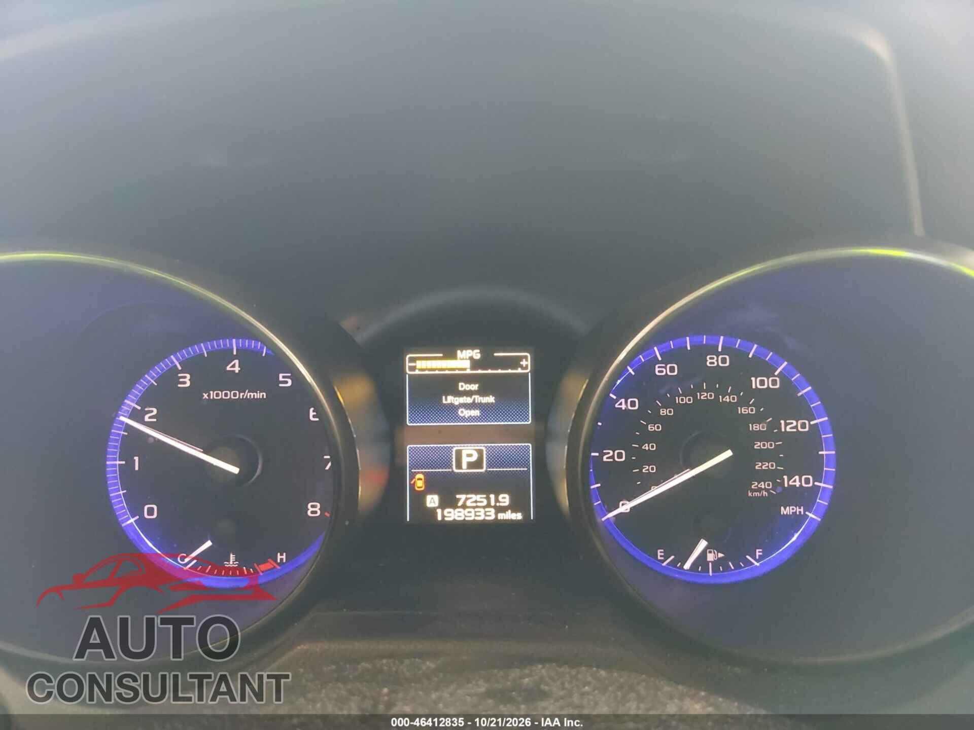 SUBARU OUTBACK 2015 - 4S4BSBCC9F3314527
