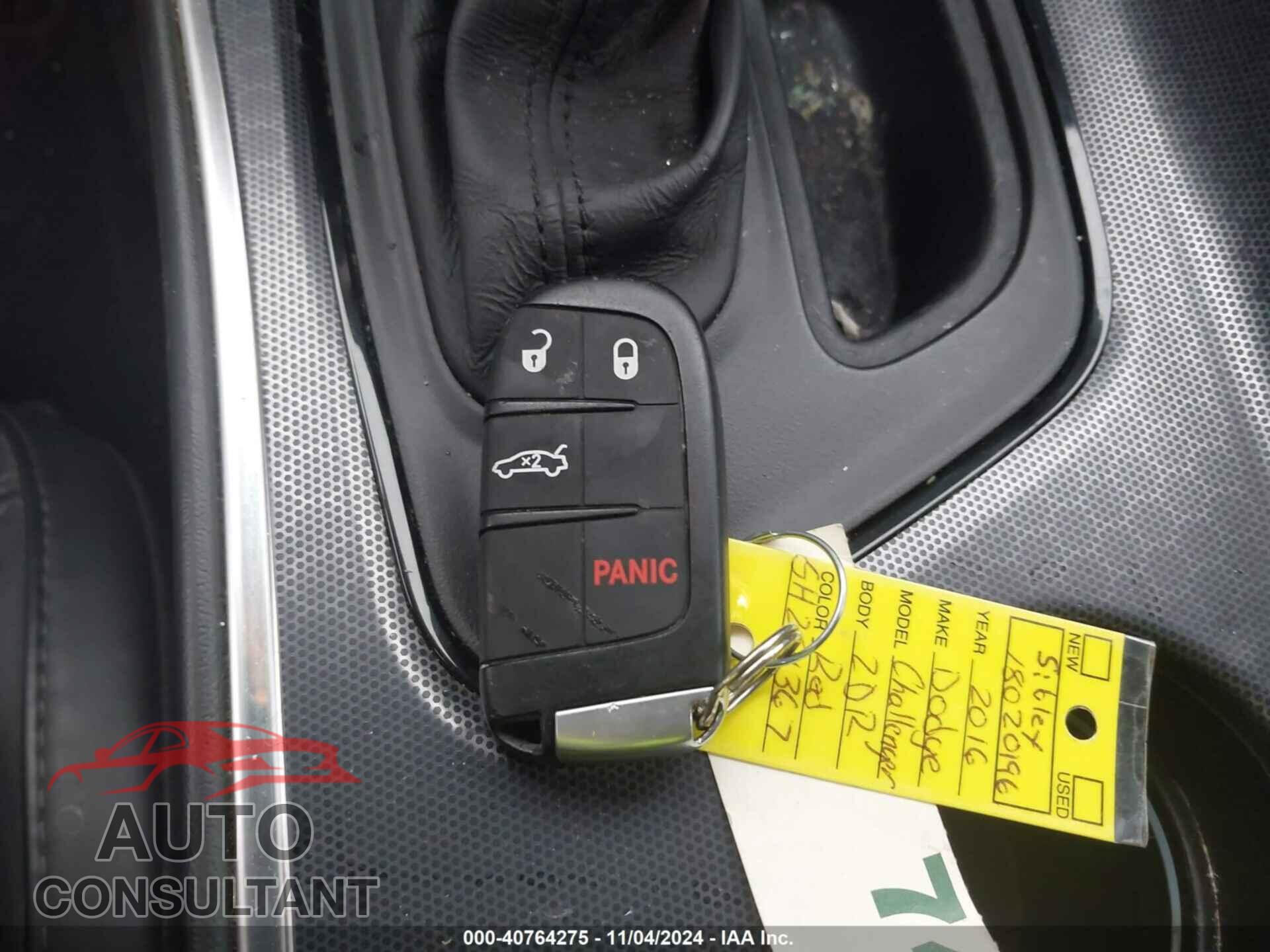 DODGE CHALLENGER 2016 - 2C3CDZAG2GH254367
