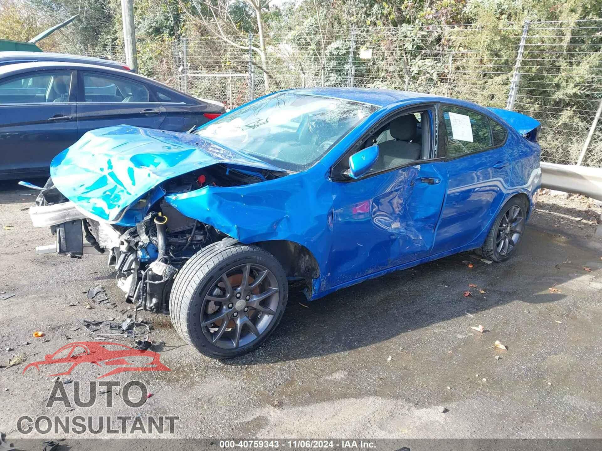 DODGE DART 2016 - 1C3CDFAA7GD606849