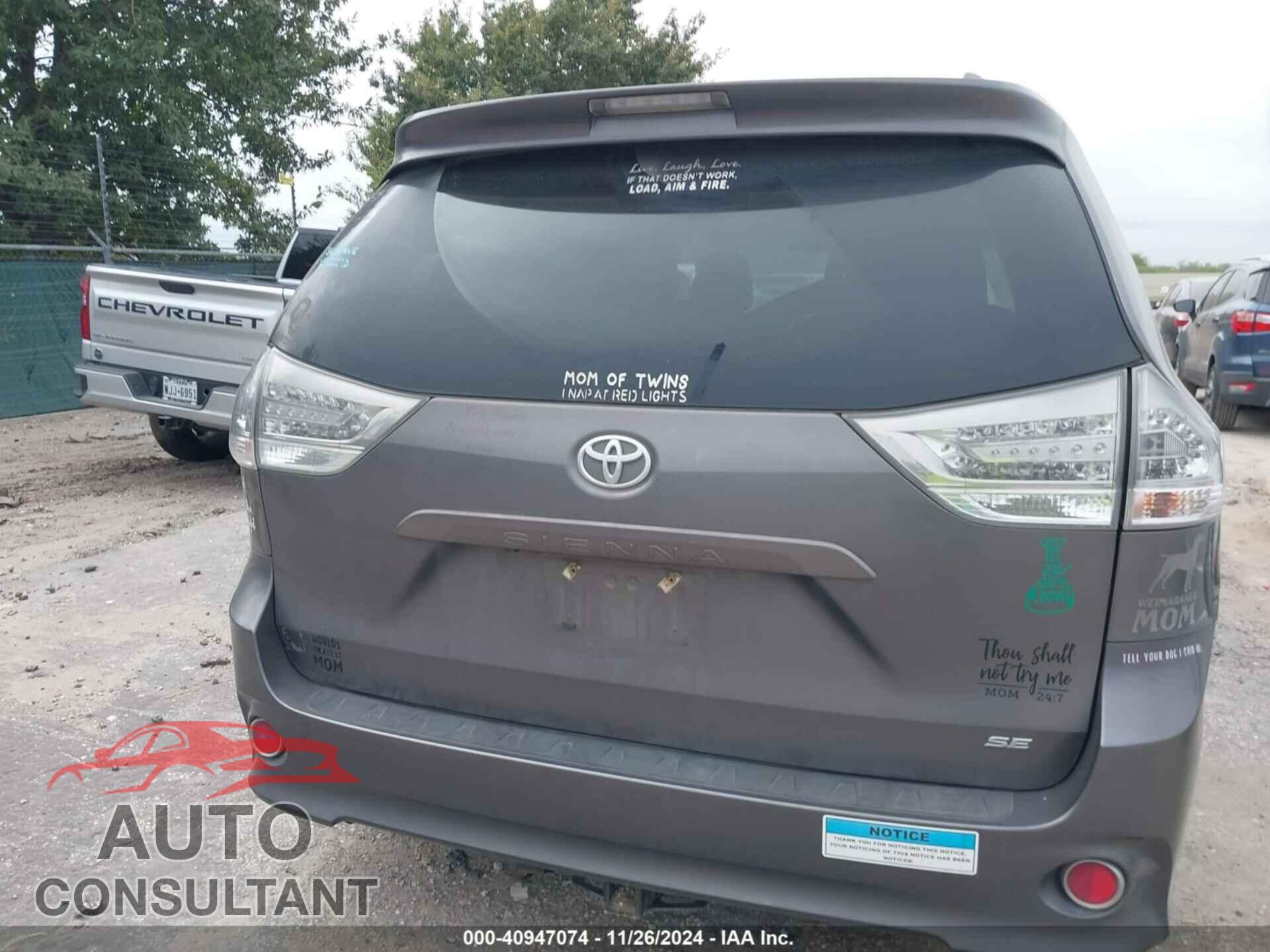 TOYOTA SIENNA 2012 - 5TDXK3DC4CS201836