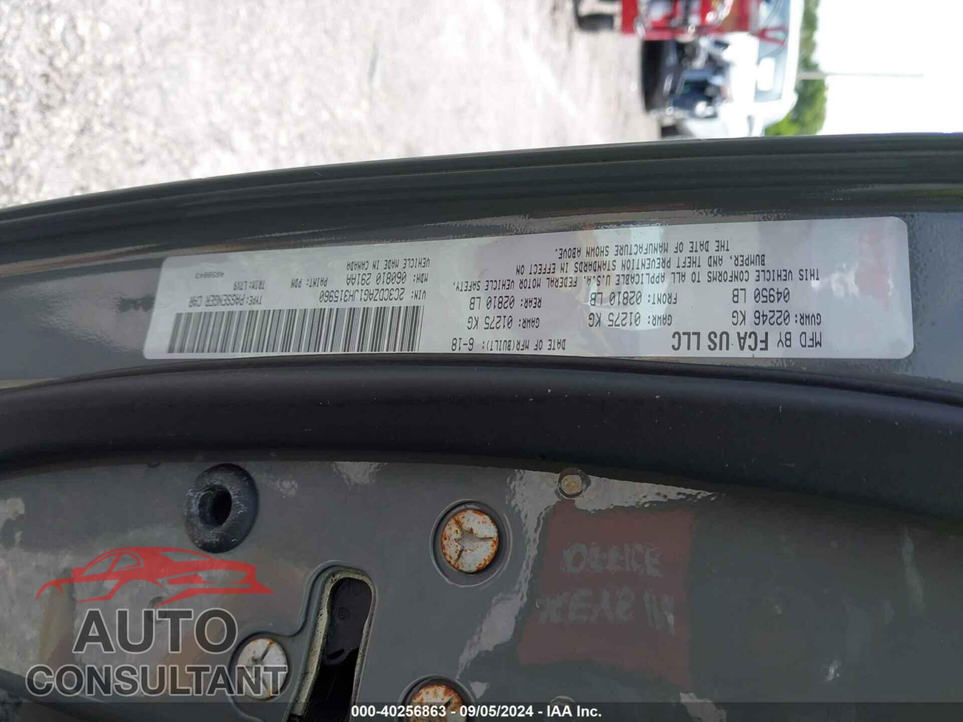 DODGE CHALLENGER 2018 - 2C3CDZAG1JH315960