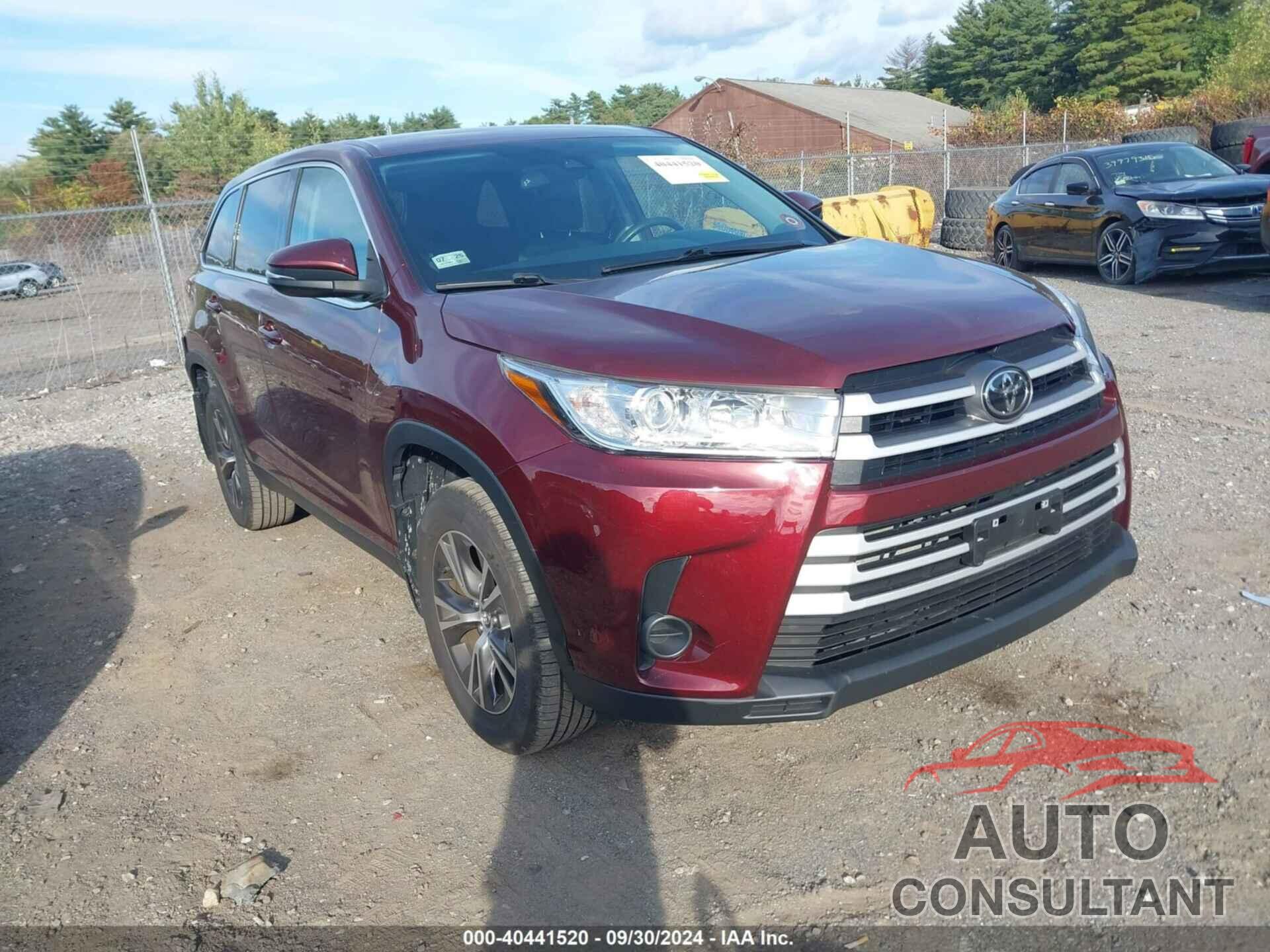 TOYOTA HIGHLANDER 2019 - 5TDBZRFH6KS923776