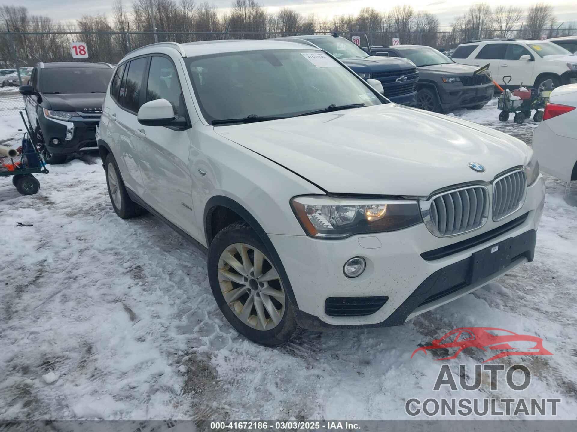 BMW X3 2016 - 5UXWX9C55G0D82183