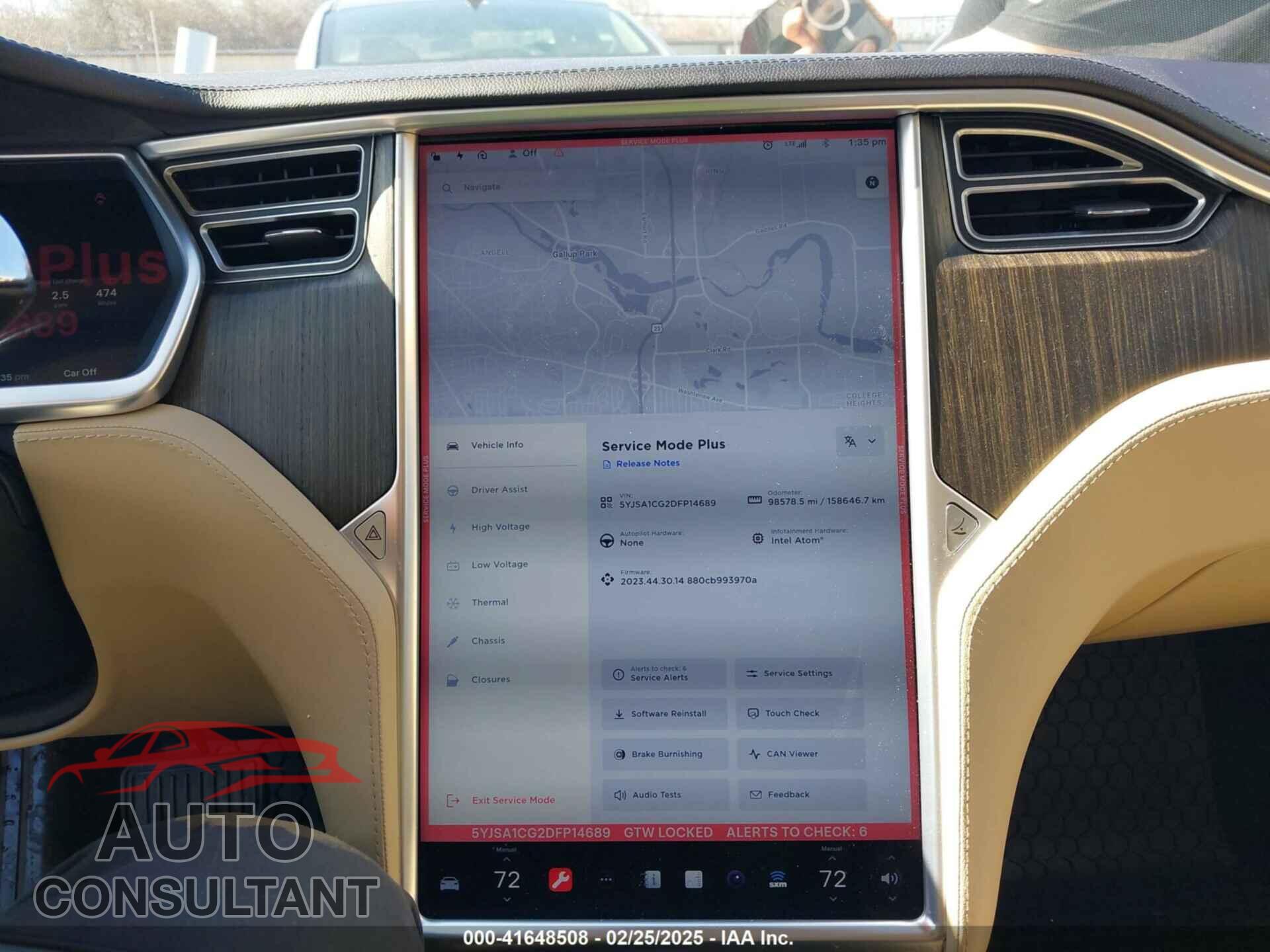 TESLA MODEL S 2013 - 5YJSA1CG2DFP14689