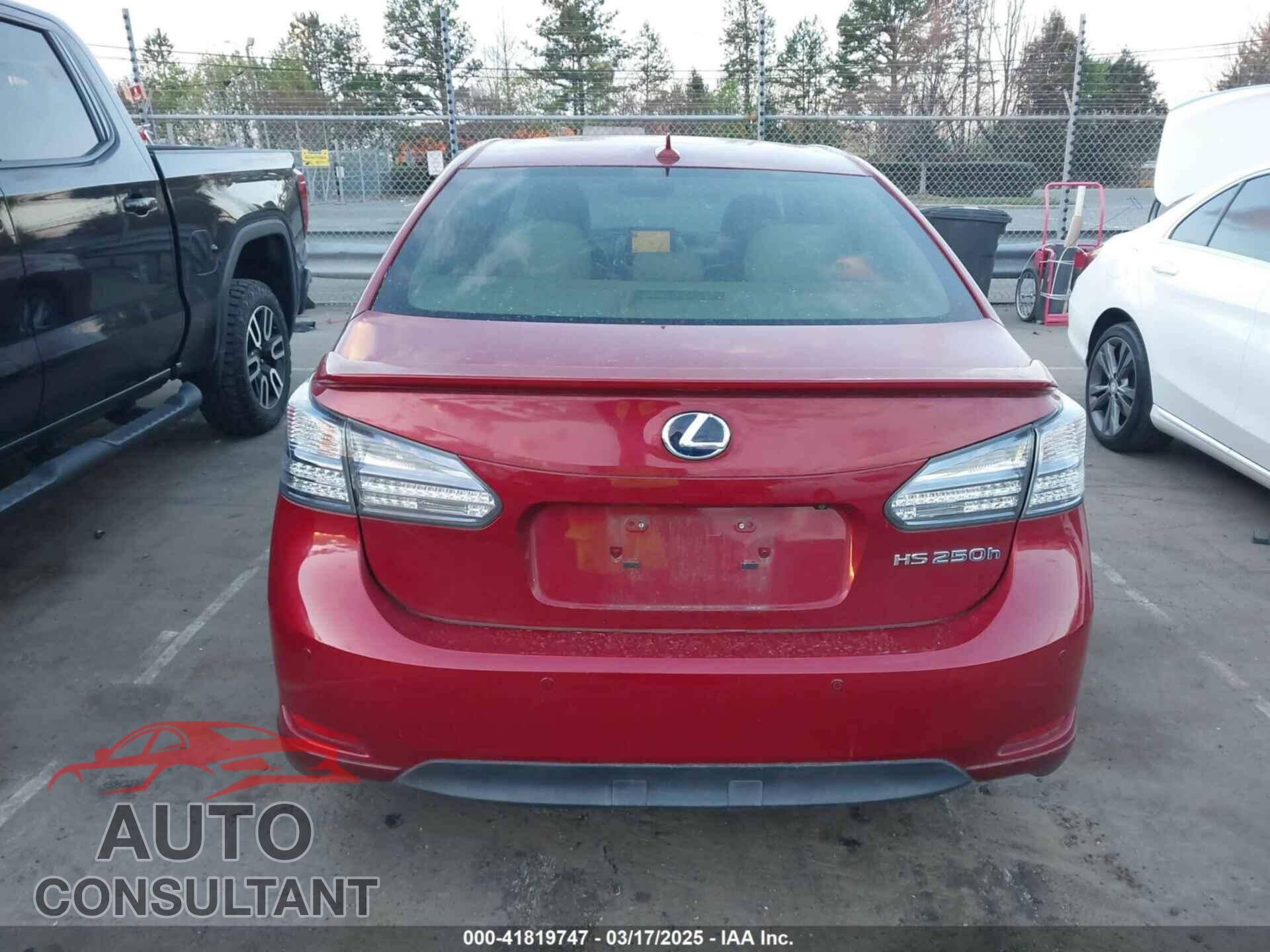 LEXUS HS 250H 2011 - JTHBB1BA6B2043942