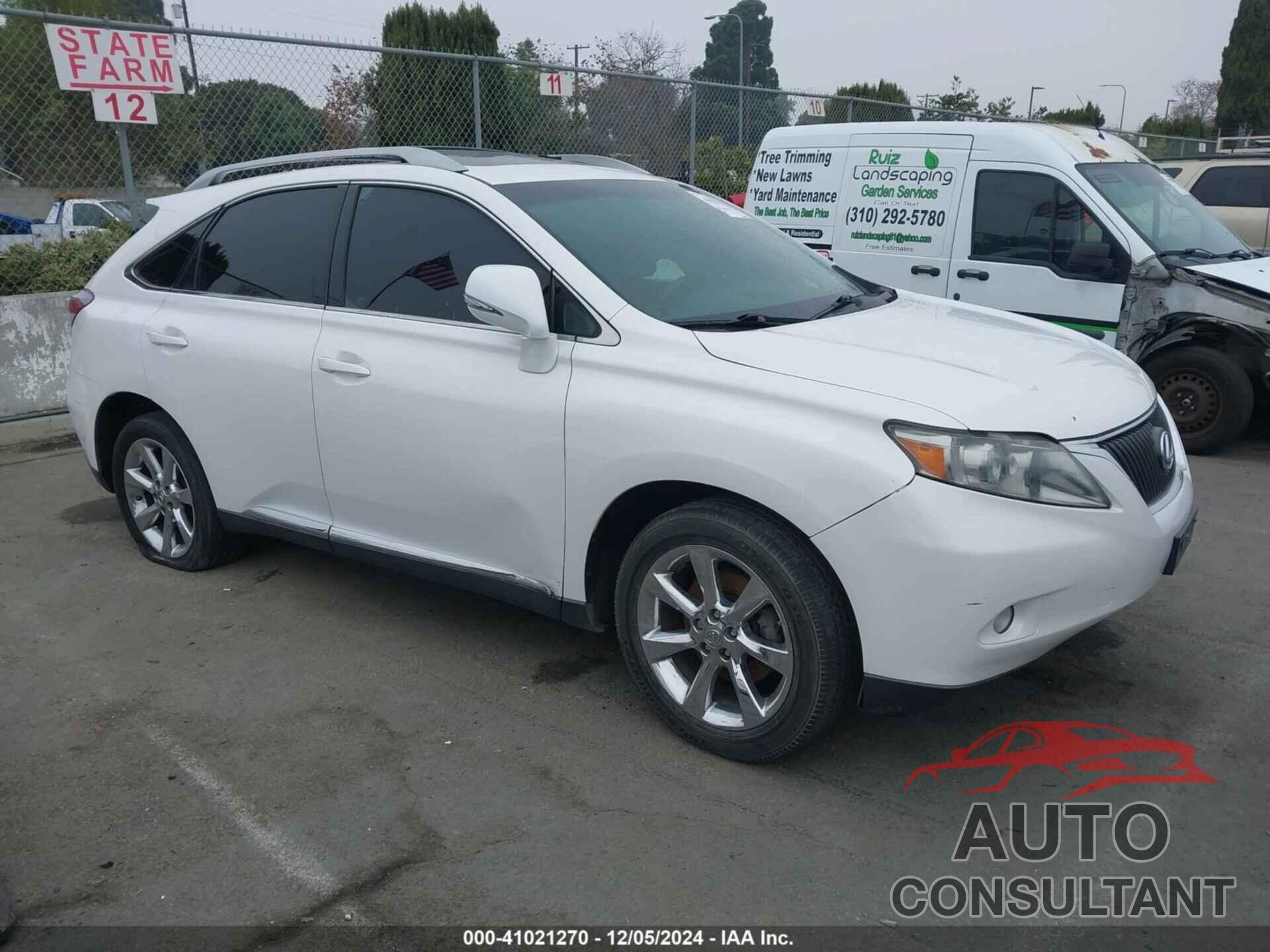 LEXUS RX 350 2011 - 2T2BK1BA0BC108671