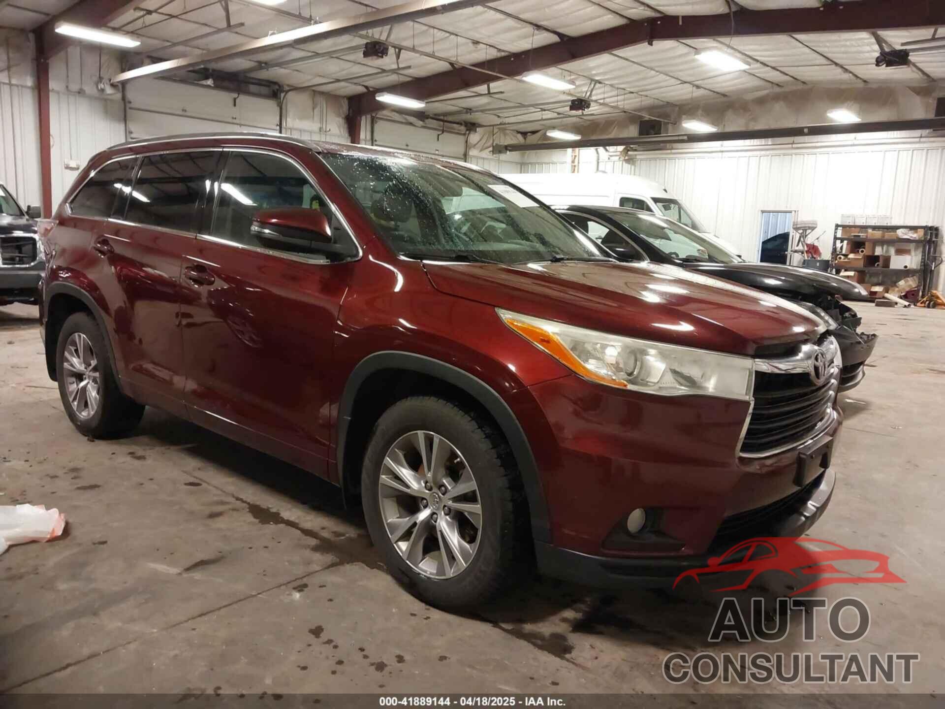 TOYOTA HIGHLANDER 2014 - 5TDJKRFH9ES028450