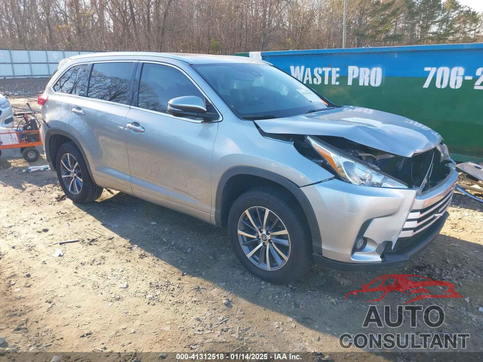 TOYOTA HIGHLANDER 2017 - 5TDKZRFH6HS525492