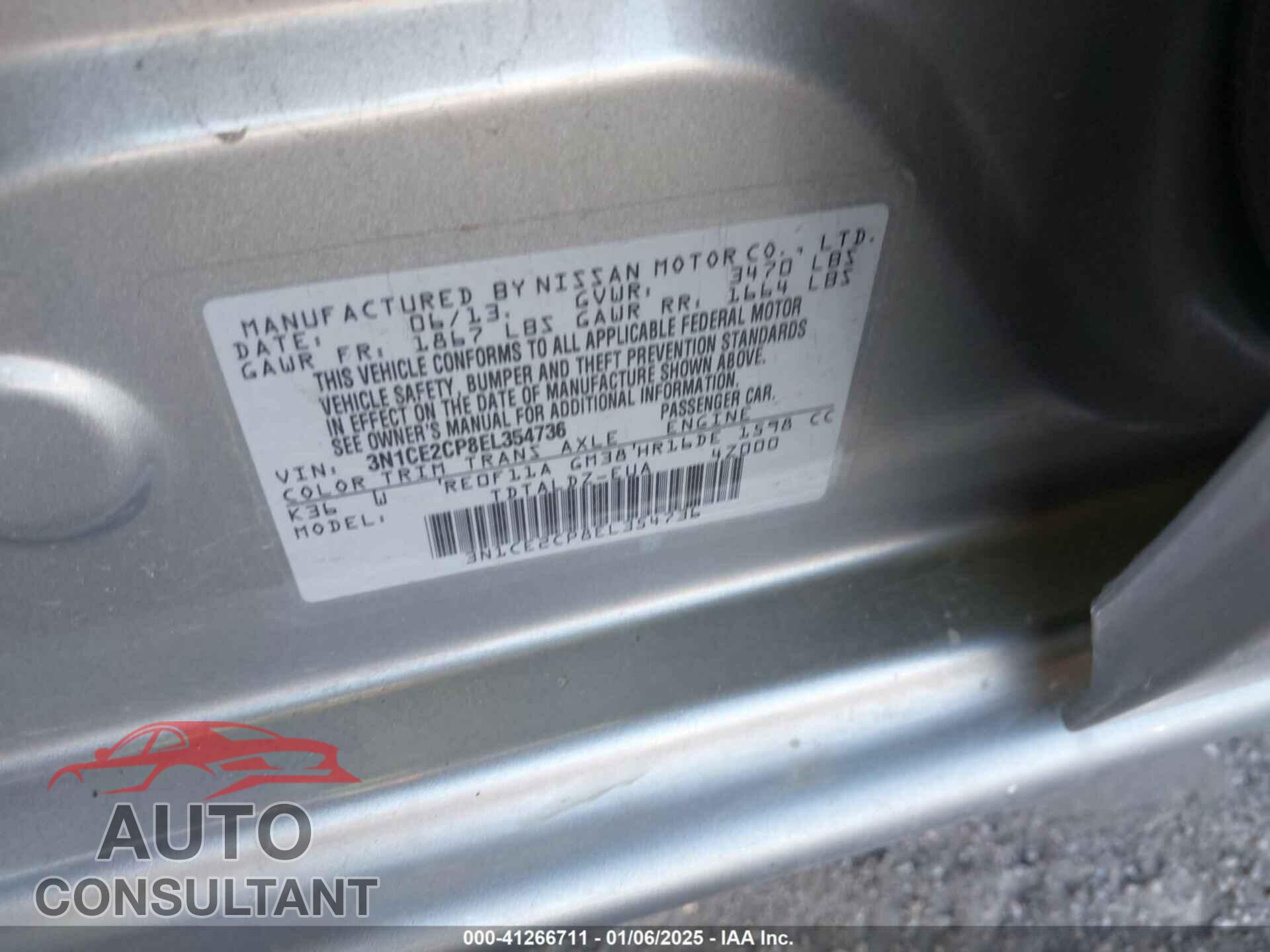 NISSAN VERSA NOTE 2014 - 3N1CE2CP8EL354736