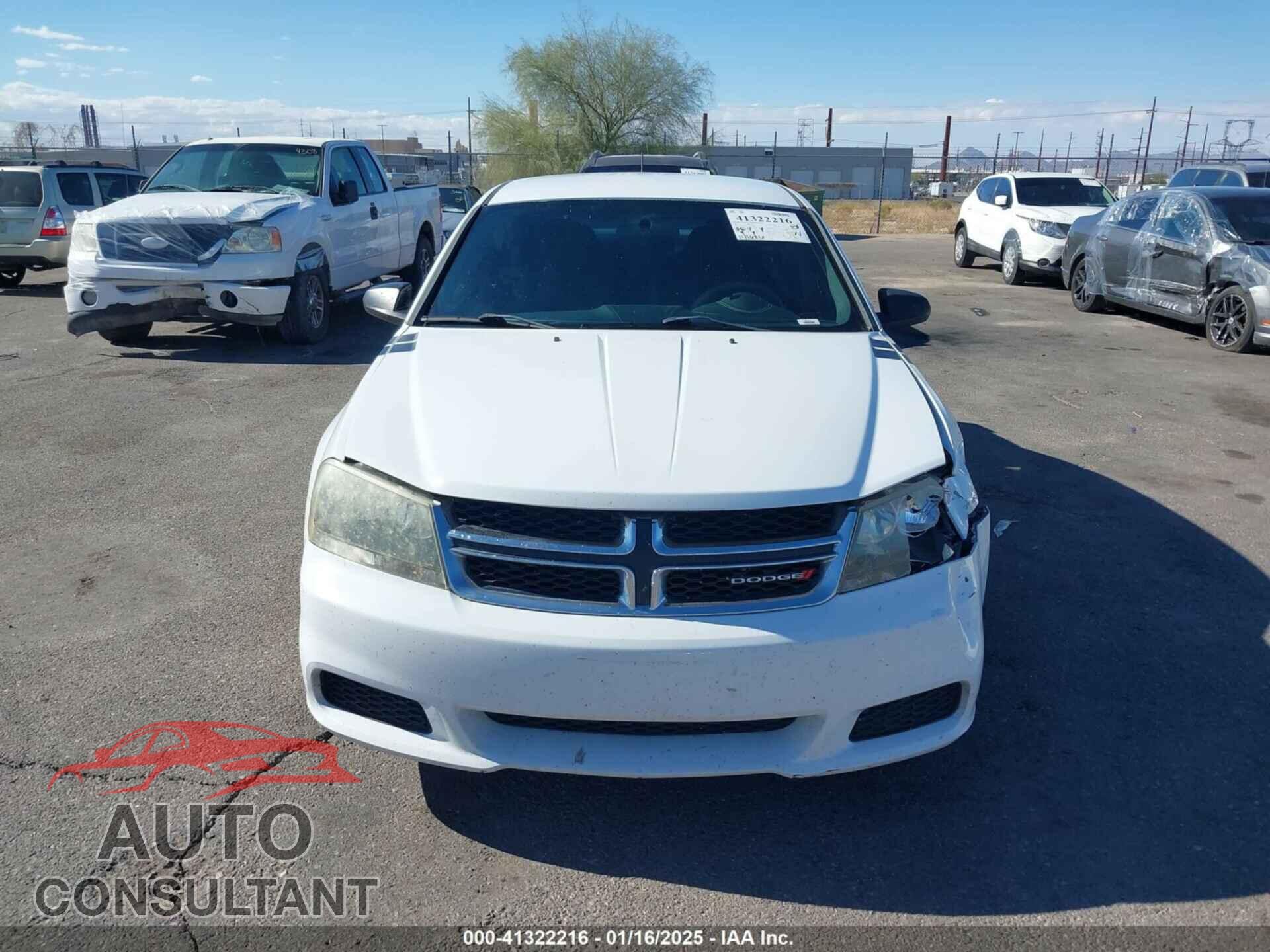 DODGE AVENGER 2013 - 1C3CDZAG0DN599545