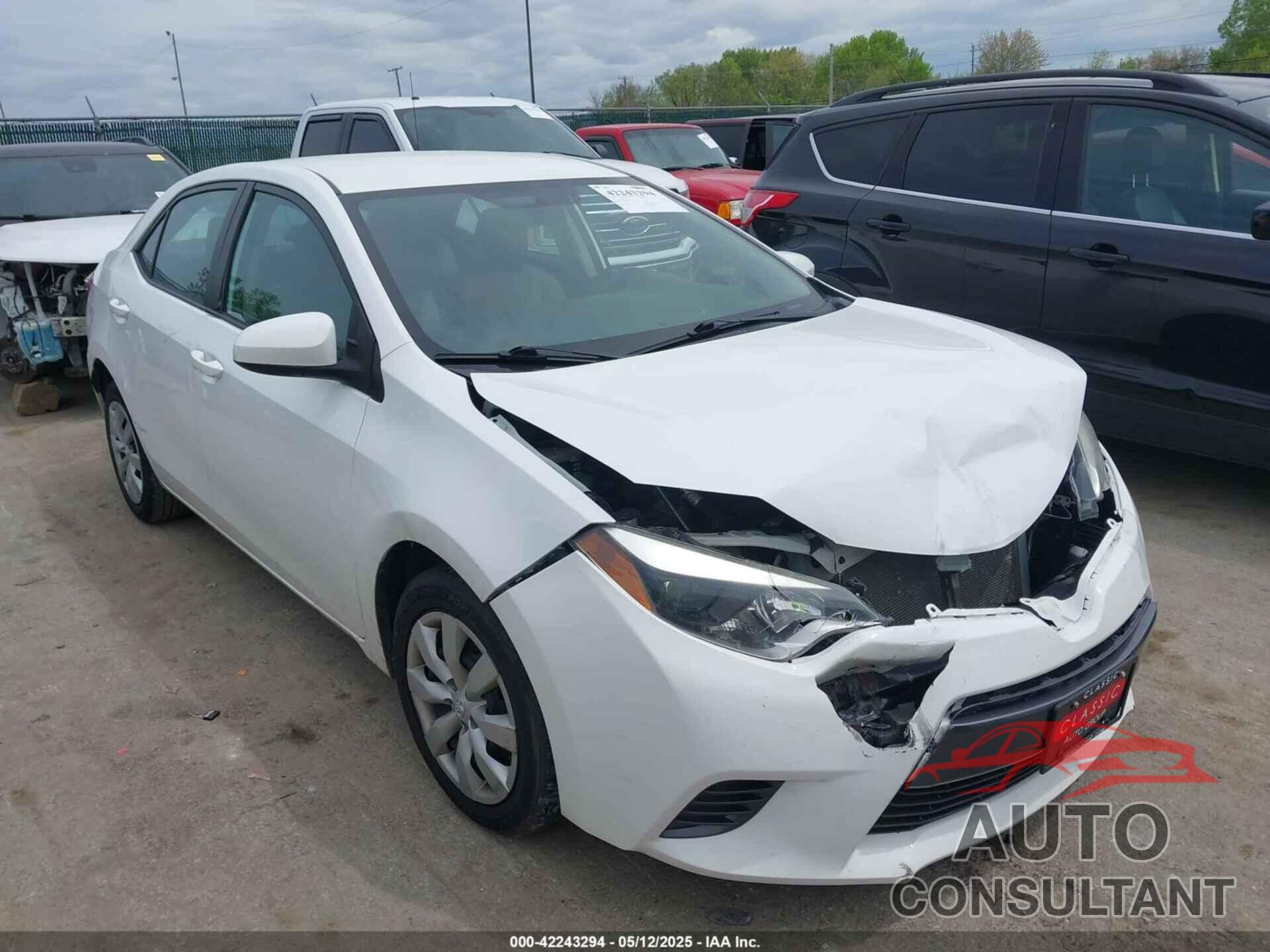 TOYOTA COROLLA 2015 - 2T1BURHE3FC462312