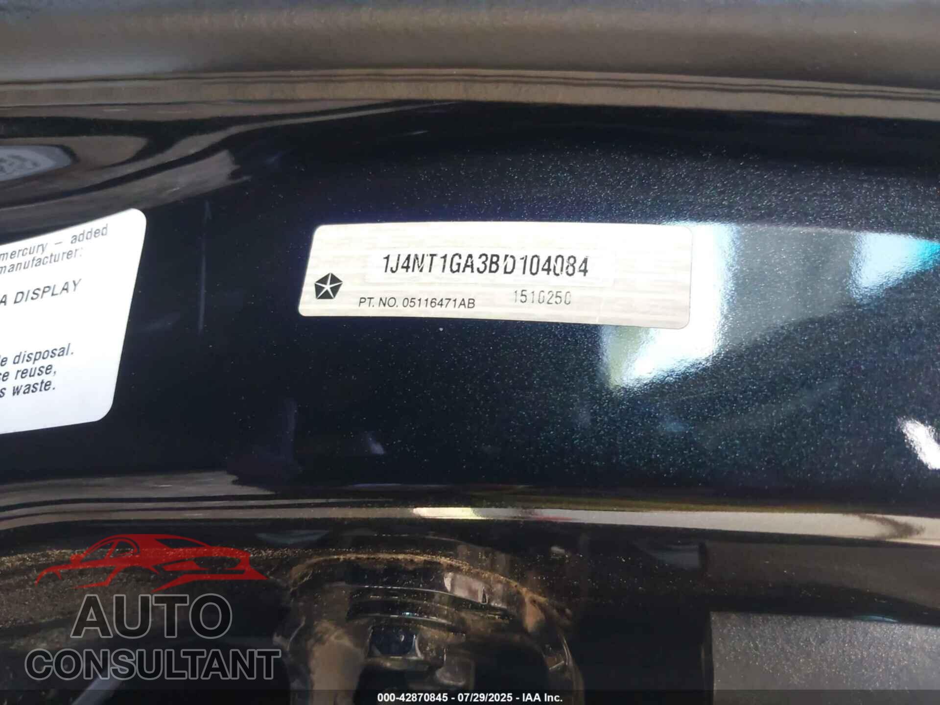 JEEP PATRIOT 2011 - 1J4NT1GA3BD104084