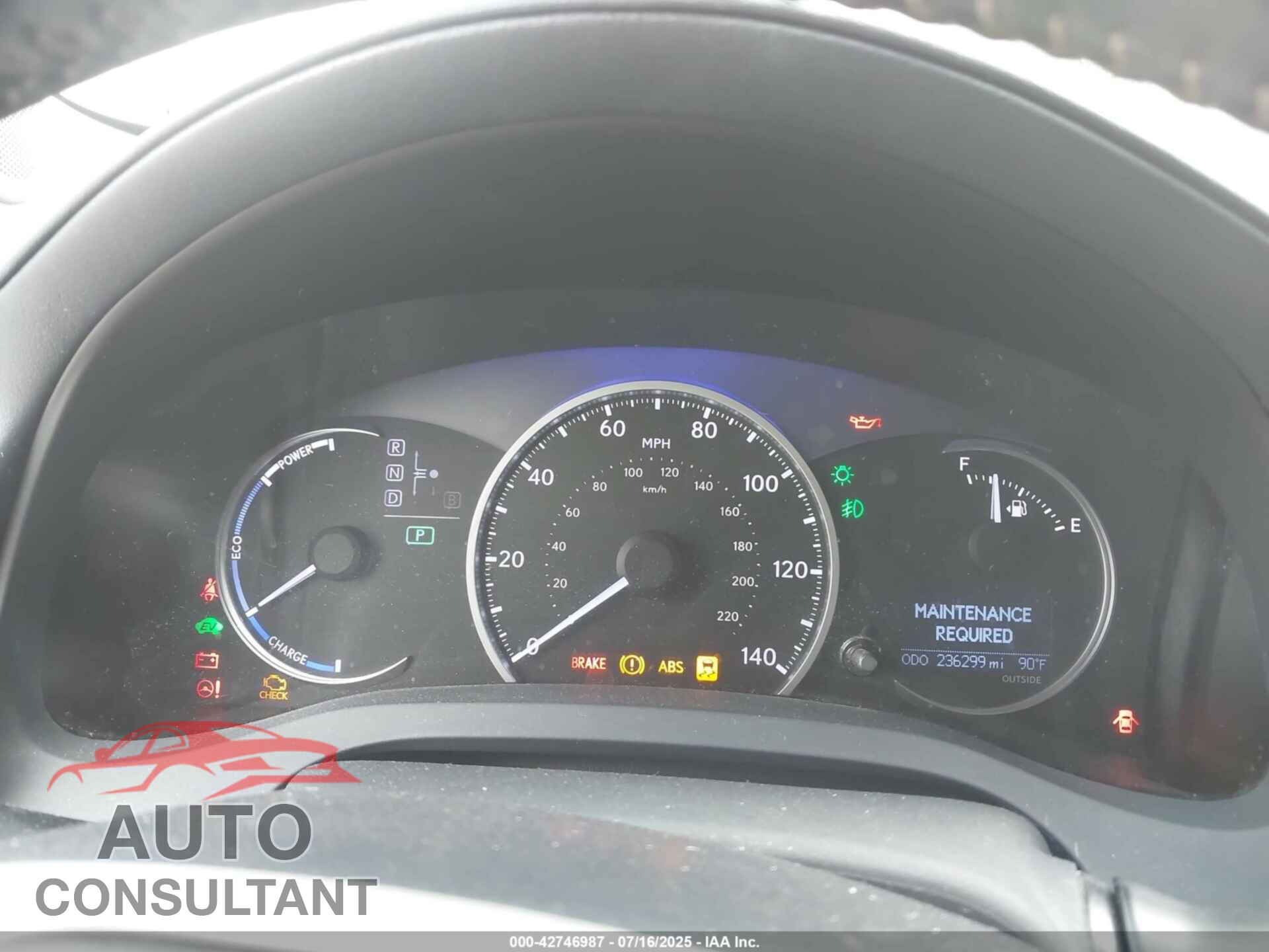 LEXUS CT 200H 2013 - JTHKD5BH1D2153279