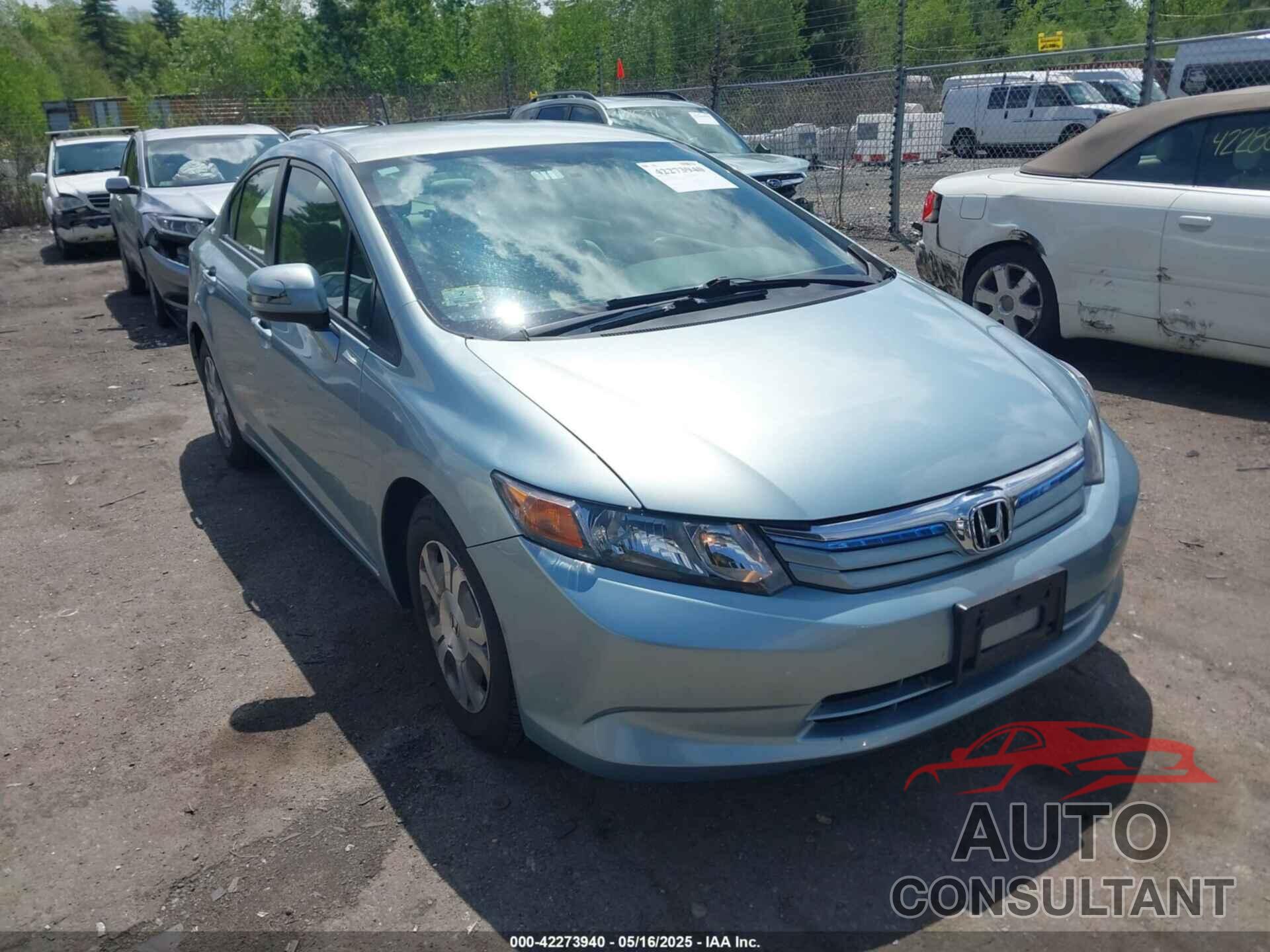 HONDA CIVIC HYBRID 2012 - JHMFB4F23CS000232