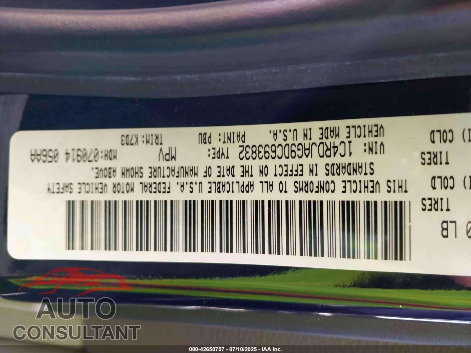 DODGE DURANGO 2013 - 1C4RDJAG9DC693832