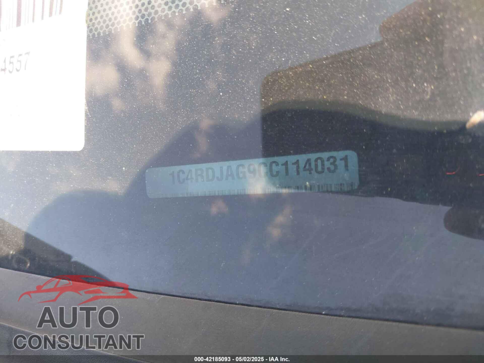 DODGE DURANGO 2012 - 1C4RDJAG9CC114031