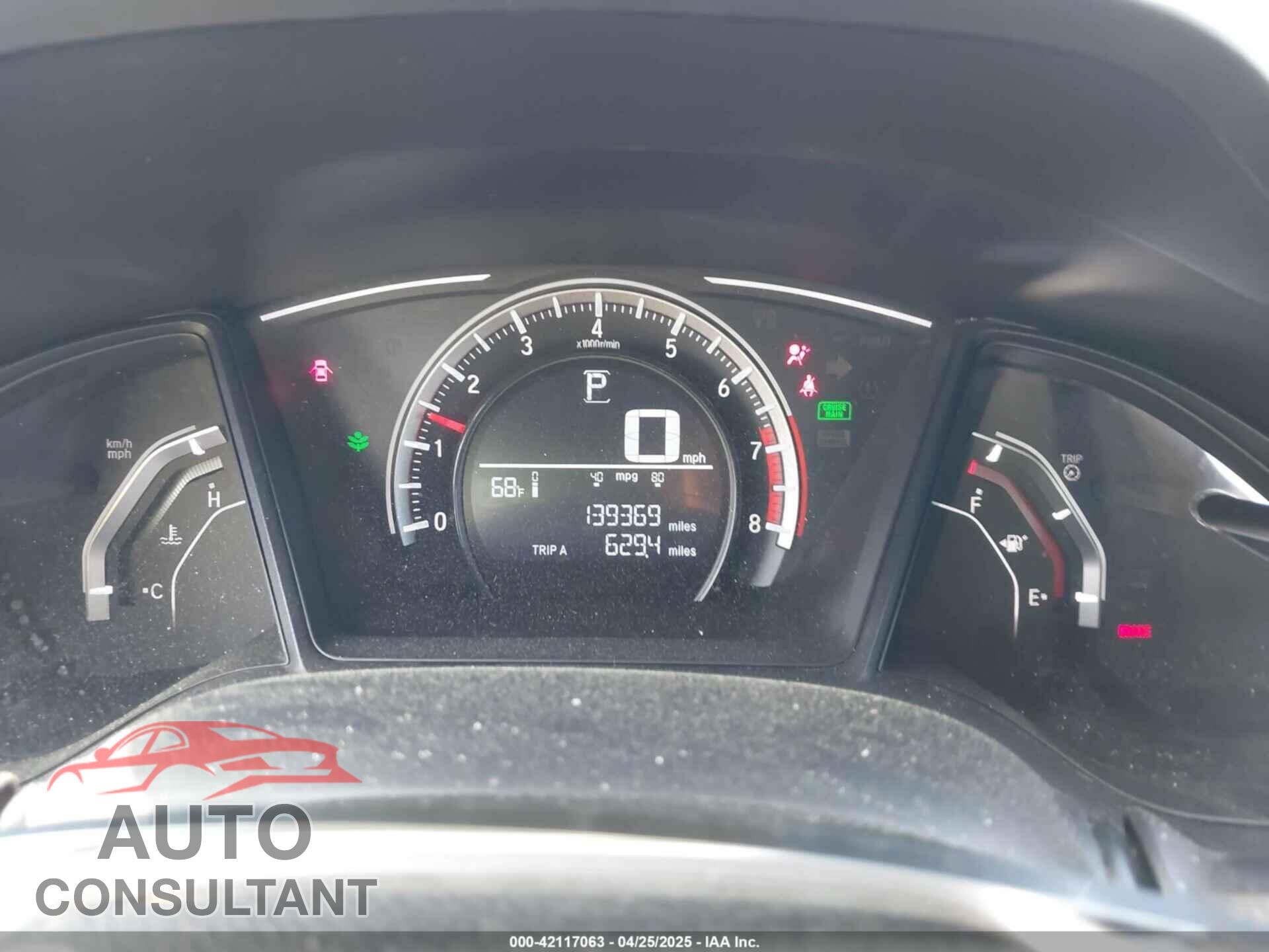 HONDA CIVIC 2017 - 19XFC2F59HE207568