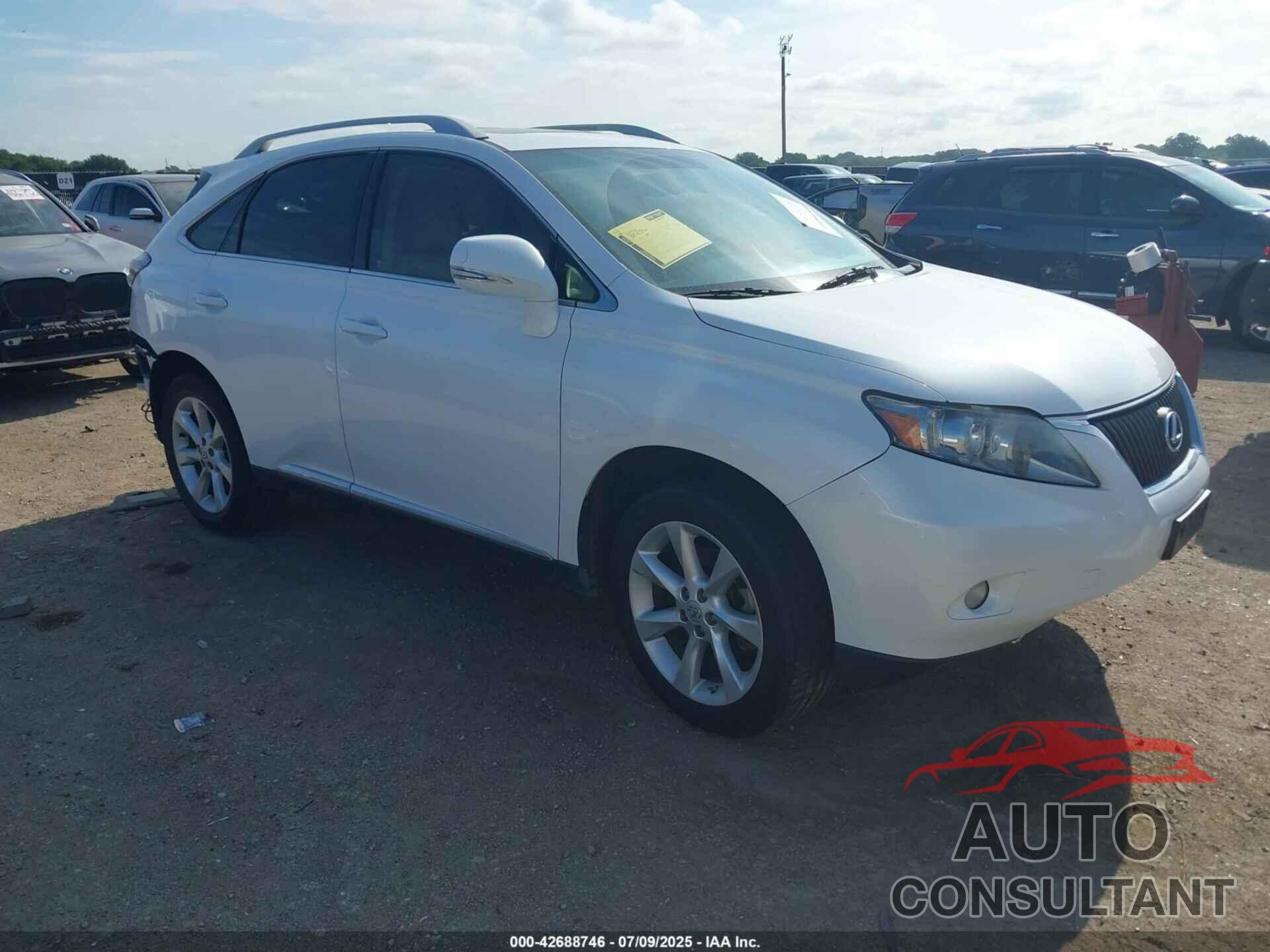 LEXUS RX 350 2010 - 2T2ZK1BA7AC012954