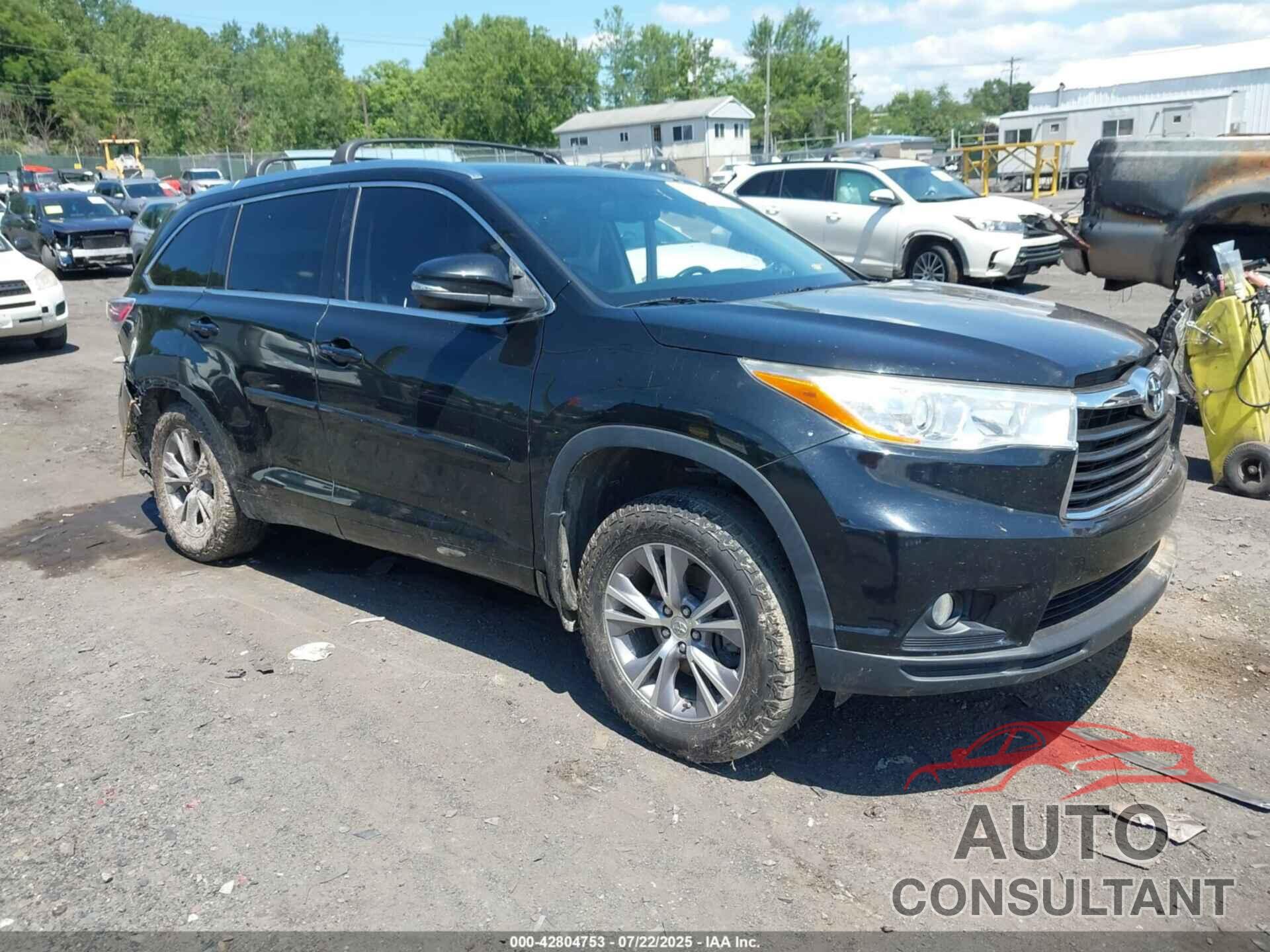 TOYOTA HIGHLANDER 2014 - 5TDJKRFH1ES045114